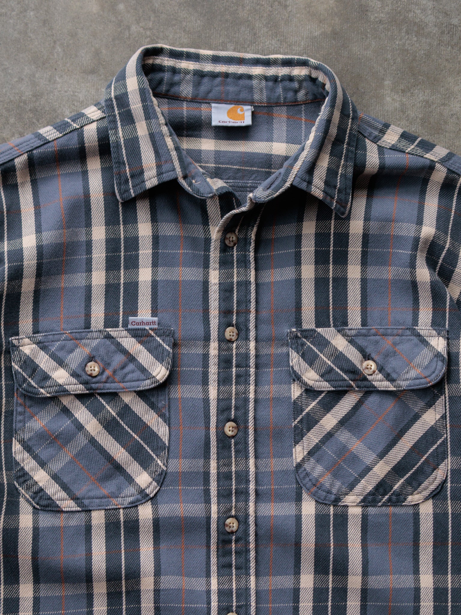 Vintage Blue Plaid Carhartt Flannel Shirt (-)