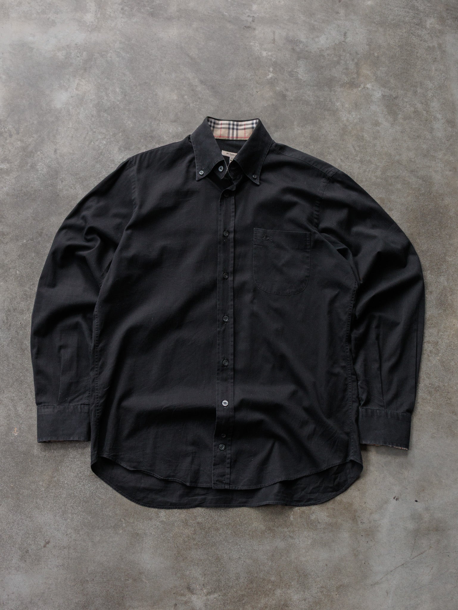 Vintage Black Burberry London Shirt (M)
