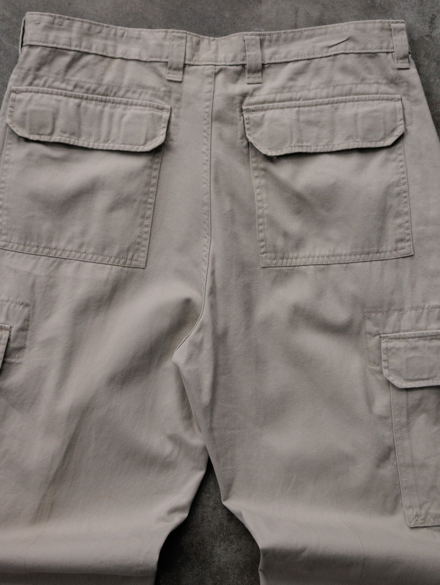 Vintage Beige Faded Glory Cargo Pants (W36)