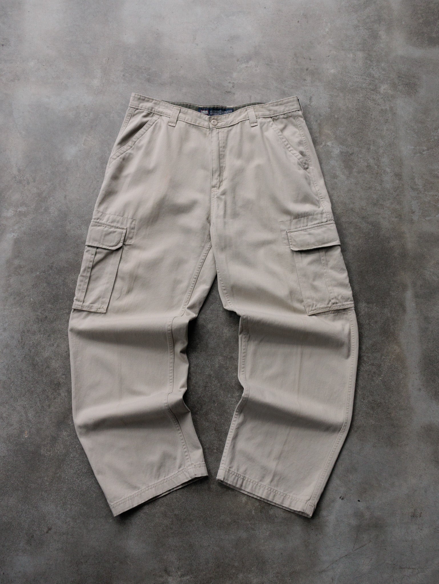 Vintage Beige Faded Glory Cargo Pants (W36)