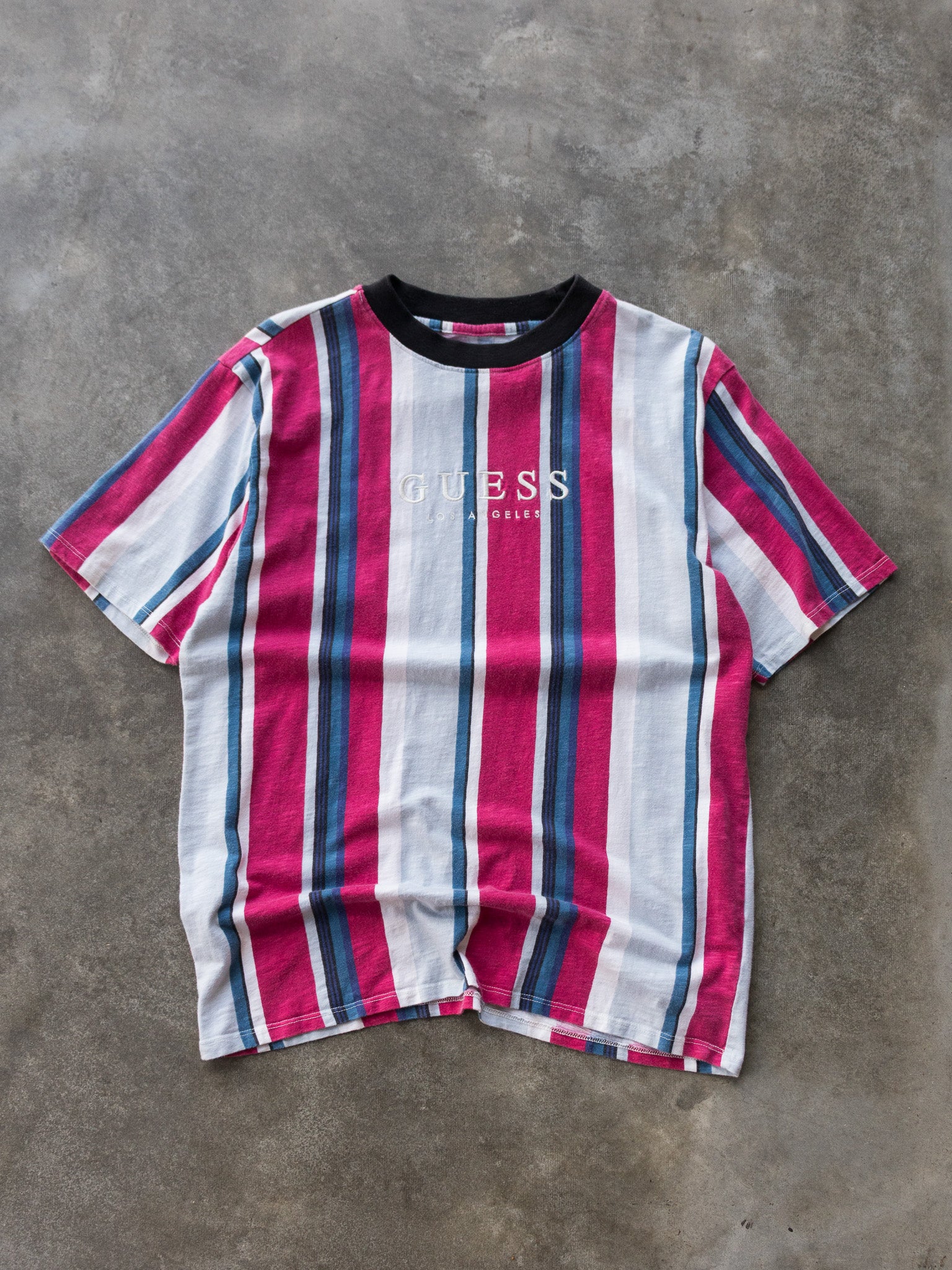 Vintage Guess Los Angeles Stripe Tee (L)