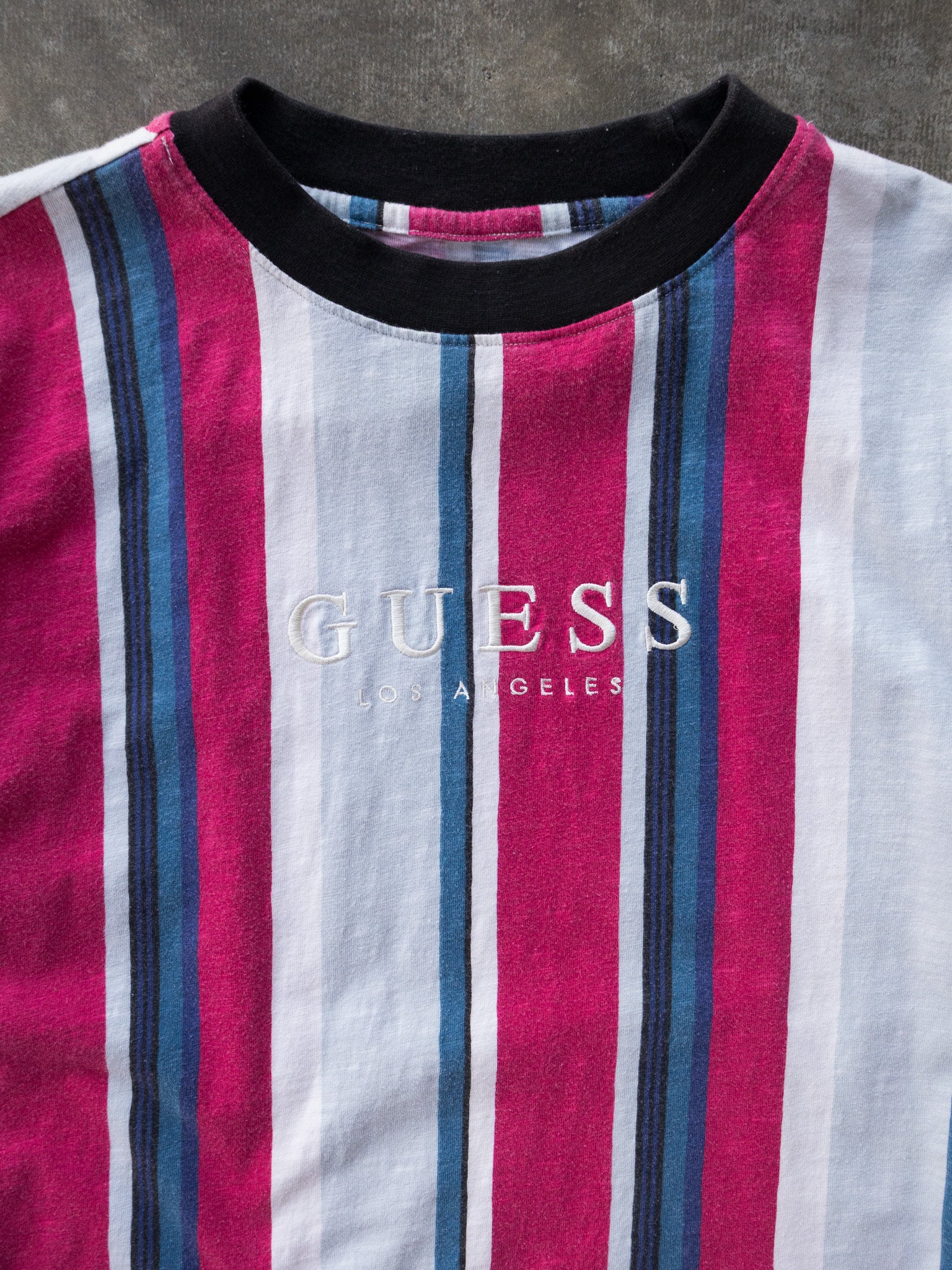 Vintage Guess Los Angeles Stripe Tee (L)