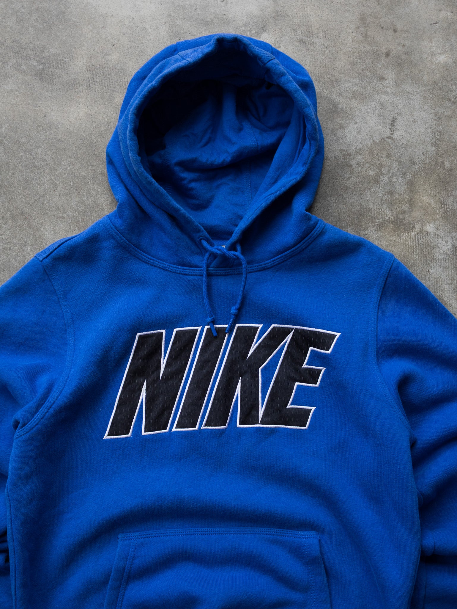 Vintage Blue Nike Spell Out Hoodie (S)