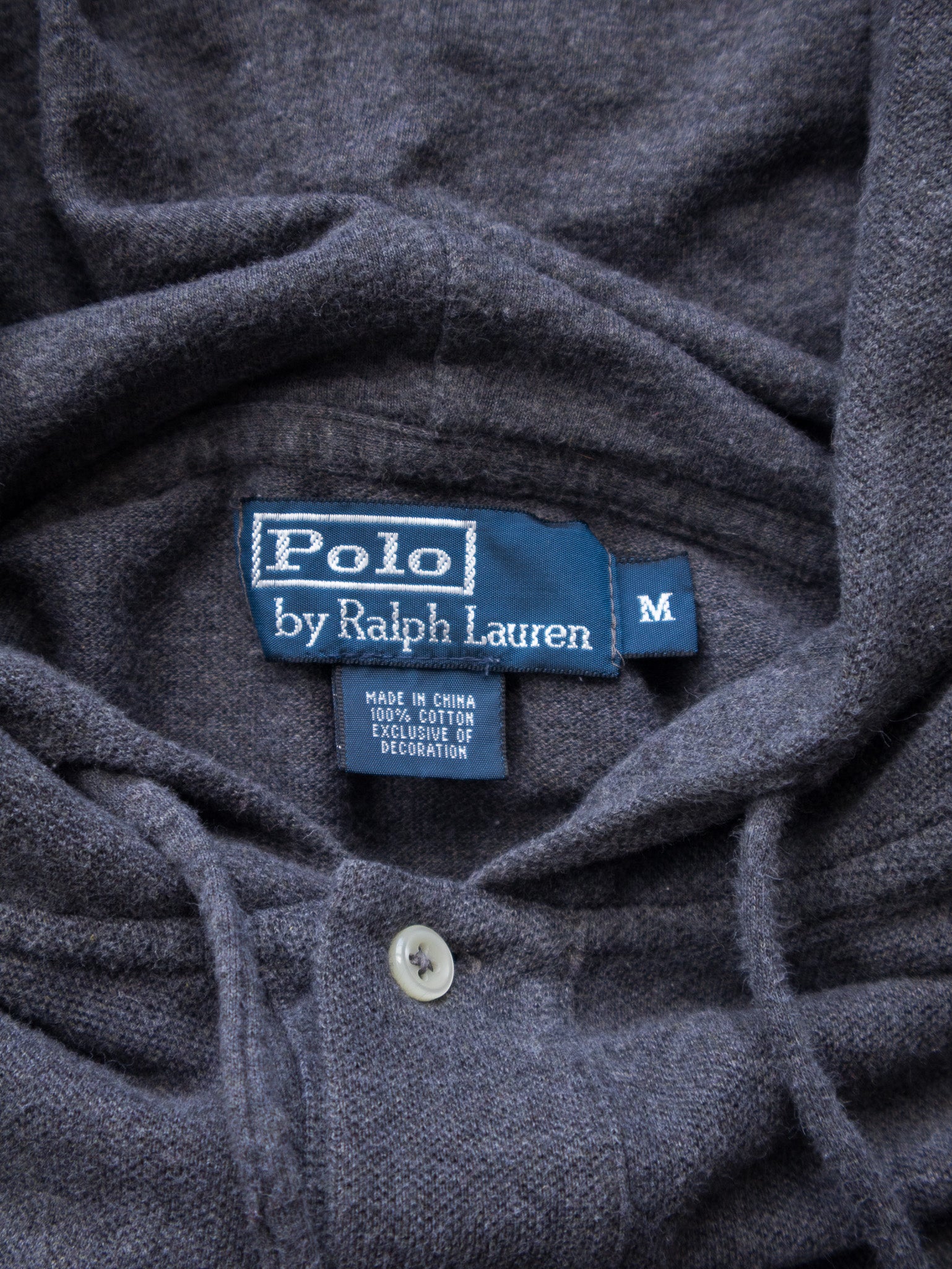 Vintage 00s Charcoal Polo by Ralph Lauren Henley Hoodie (M)