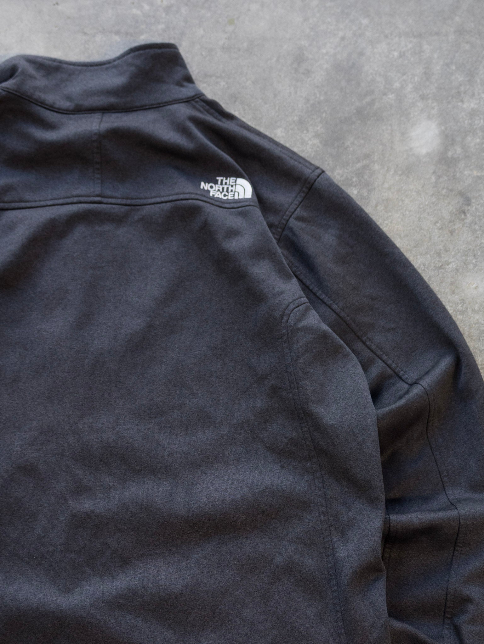 Vintage Black The North Face Softshell Jacket (XL)