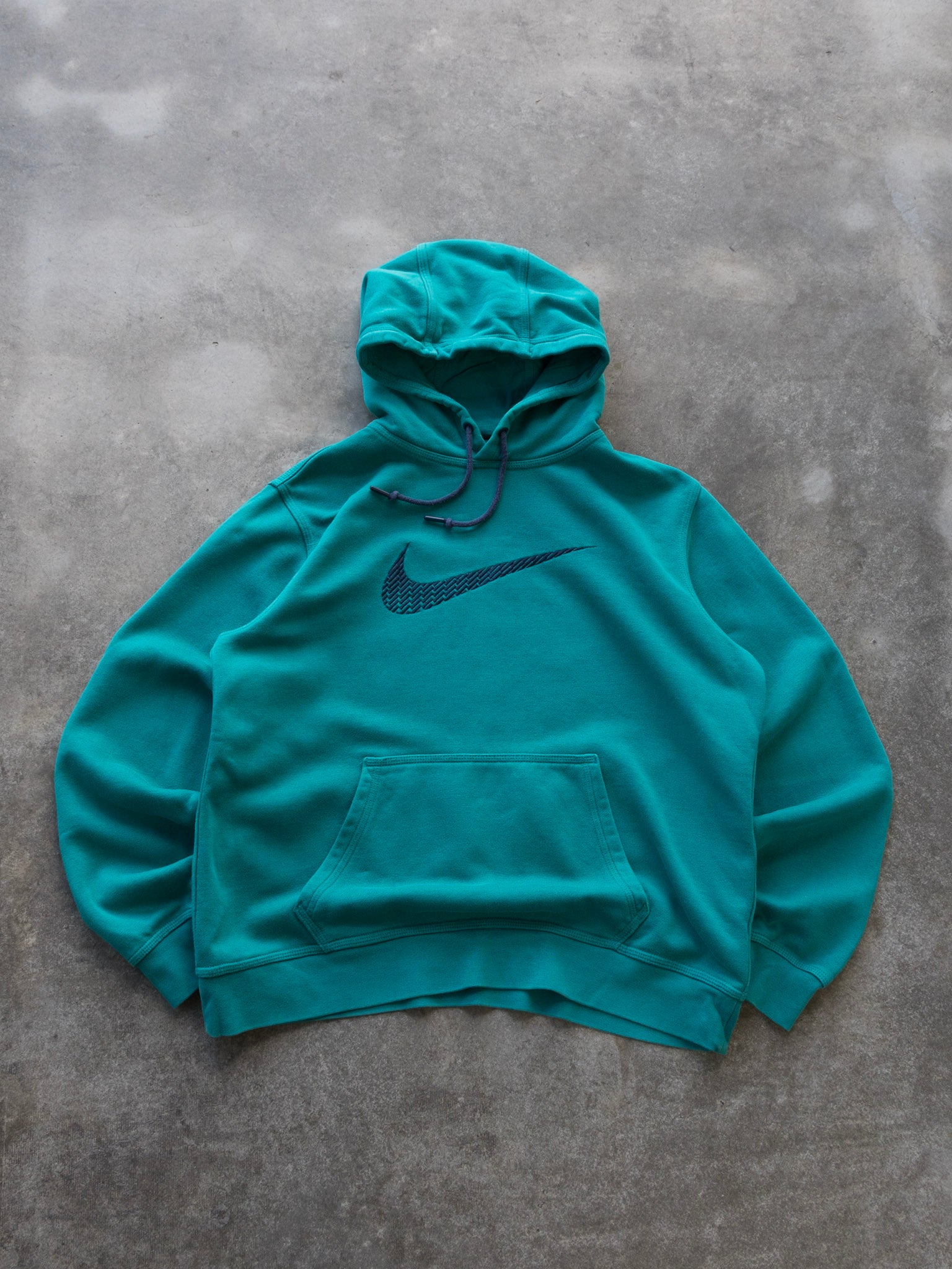 Vintage Teal Nike Swoosh Hoodie (L)