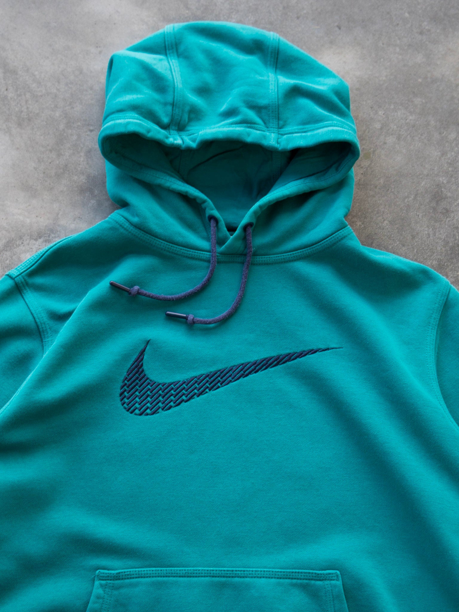 Vintage Teal Nike Swoosh Hoodie (L)
