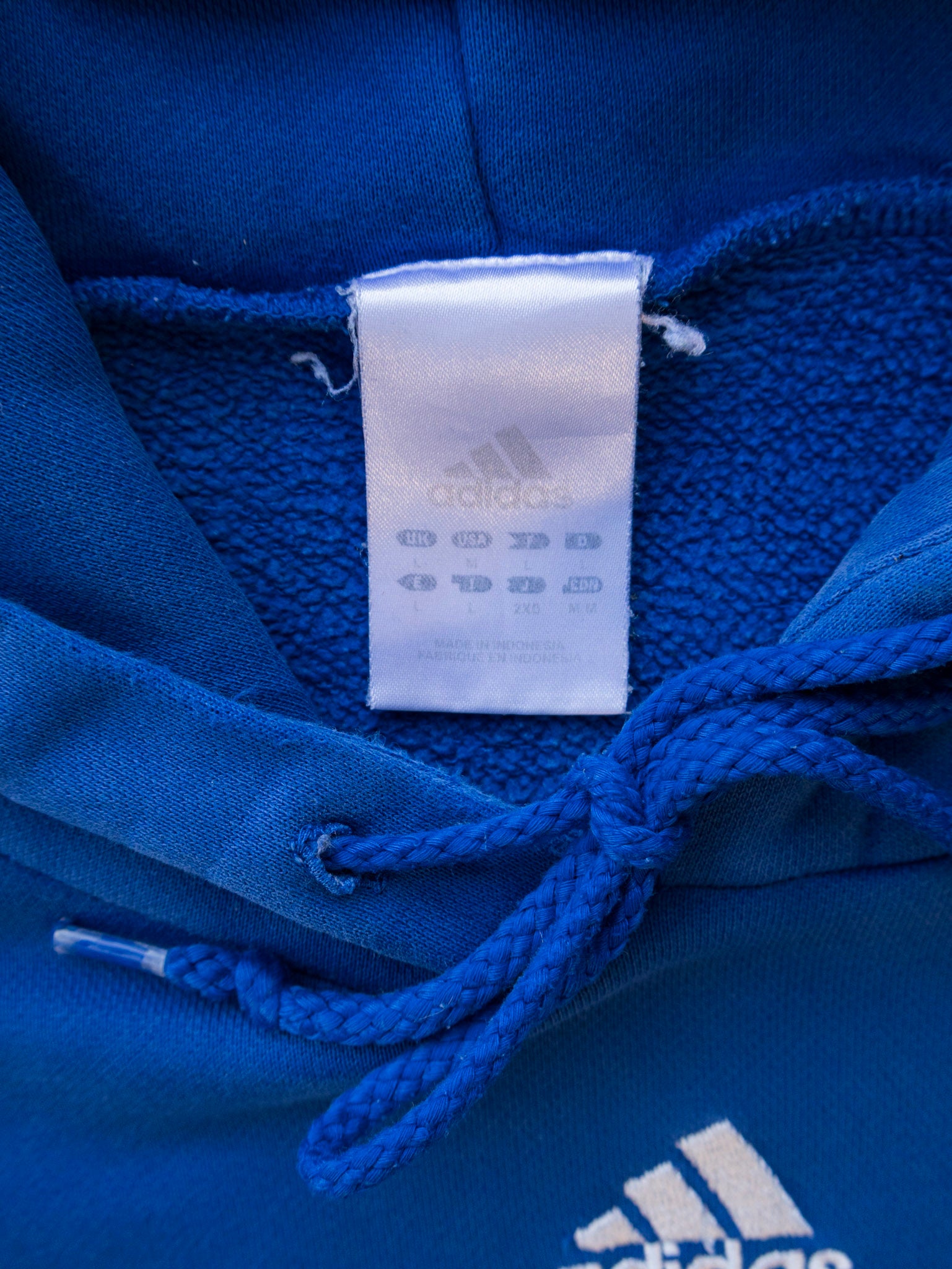 Vintage Blue Adidas Hoodie (L)