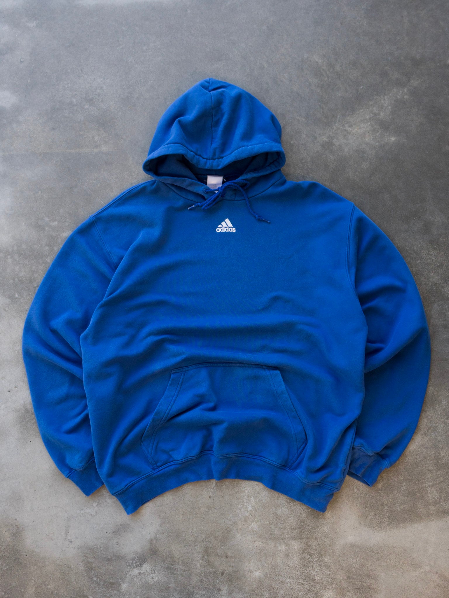 Vintage Blue Adidas Hoodie (L)