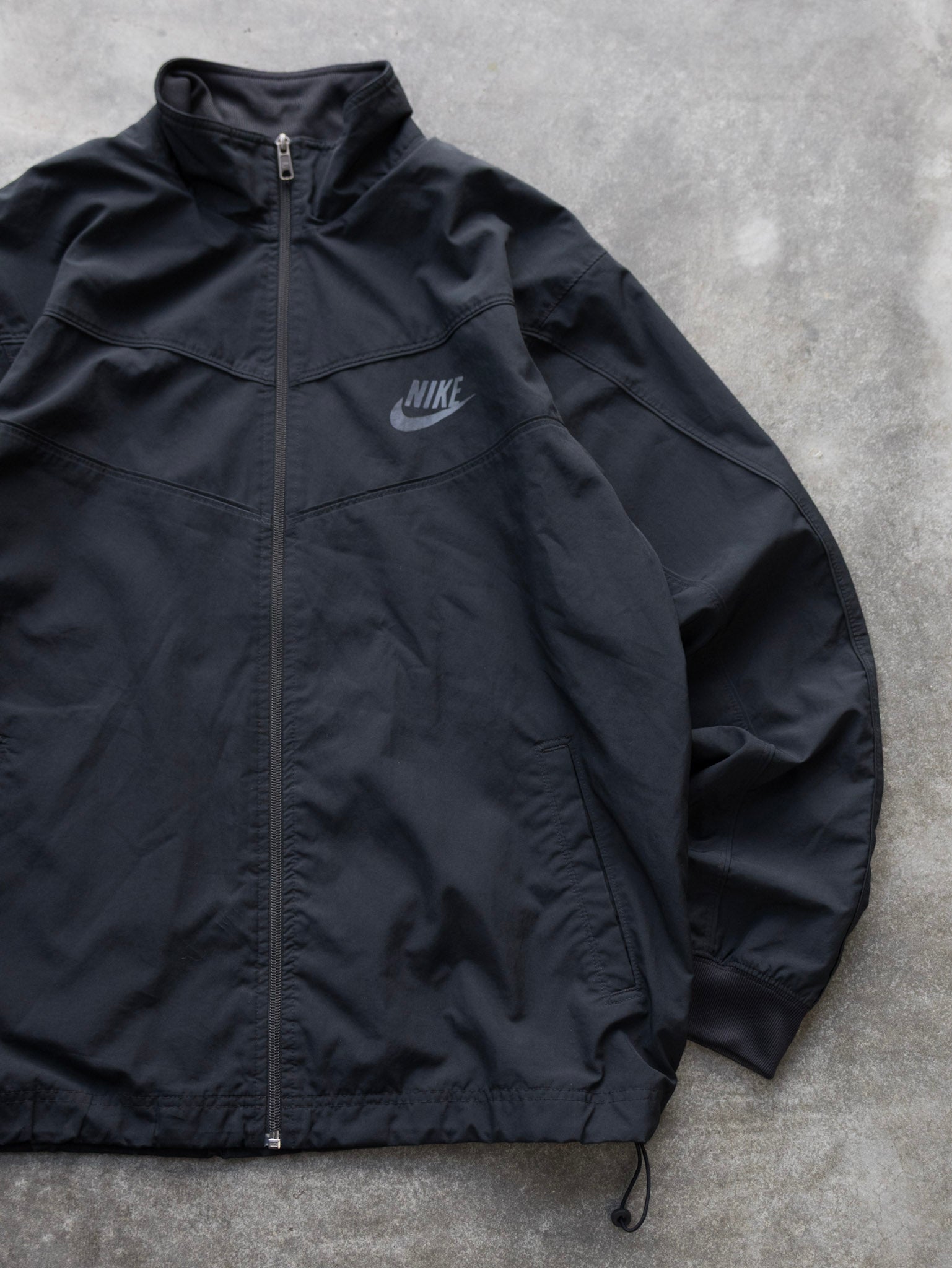 Vintage Black Nike Track Jacket (XL)