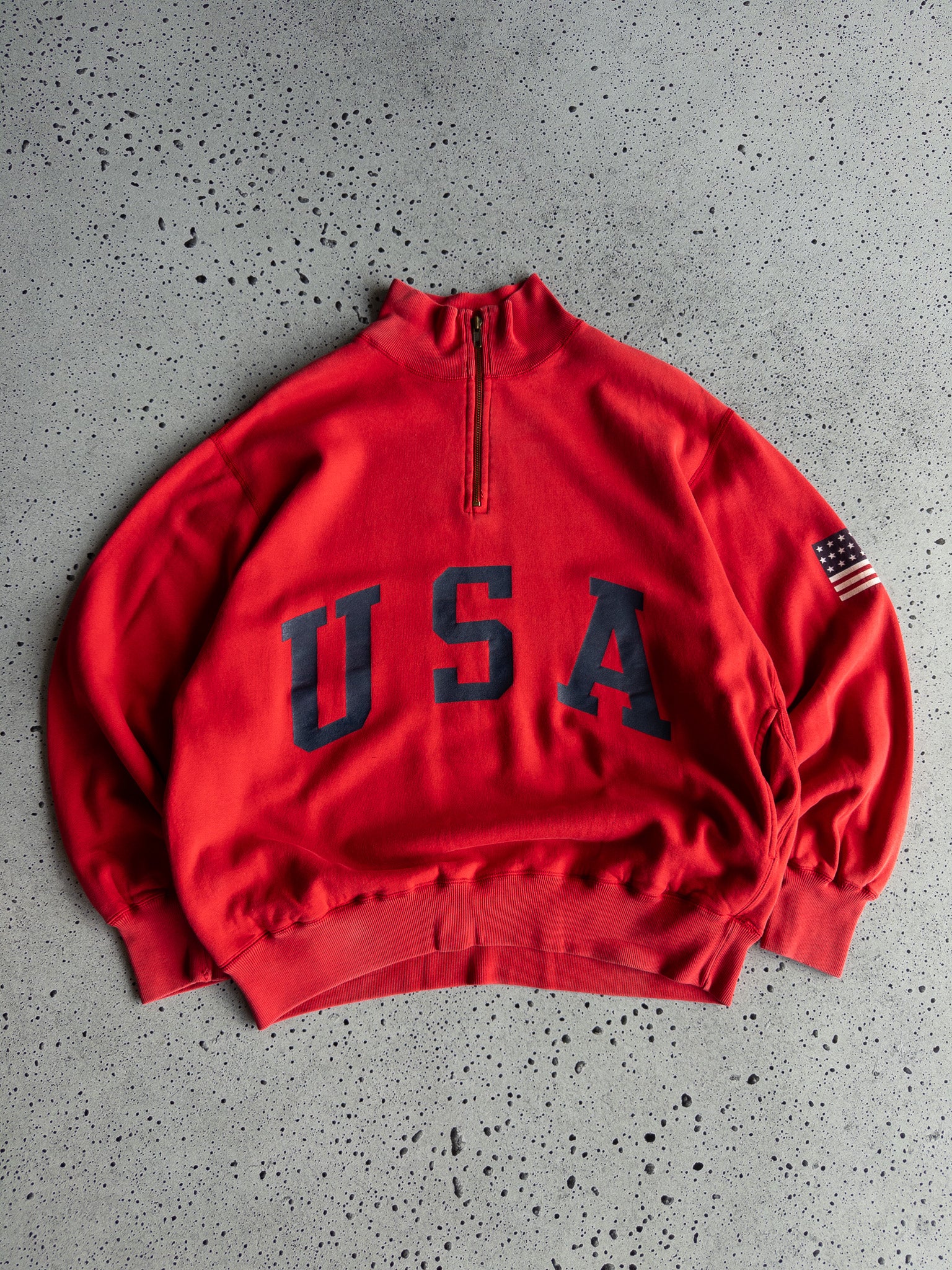 Vintage USA Quarter Zip Sweatshirt (M)