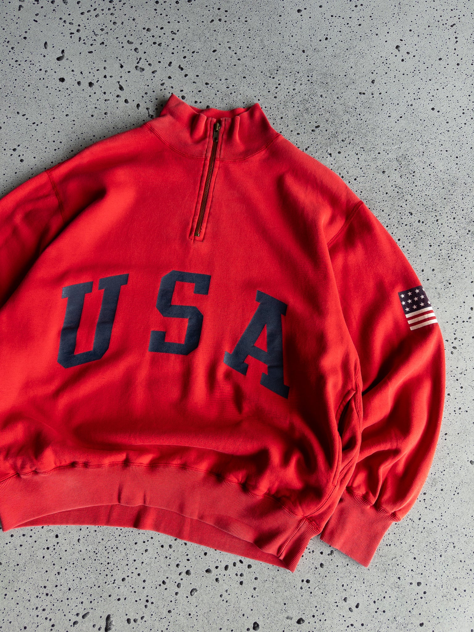 Vintage USA Quarter Zip Sweatshirt (M)