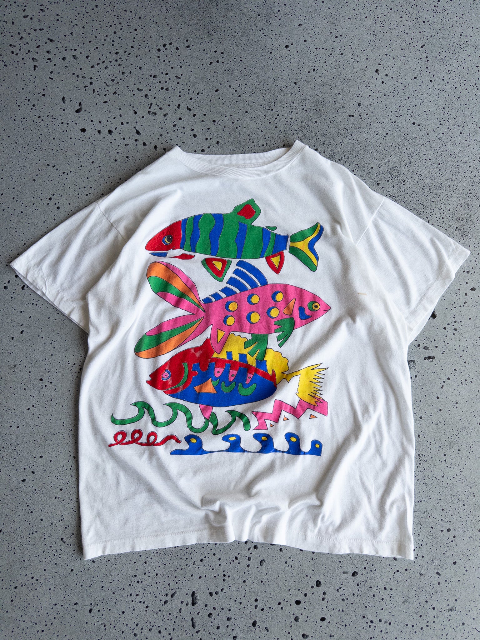 Vintage Fish Graphic Art Tee (XL)