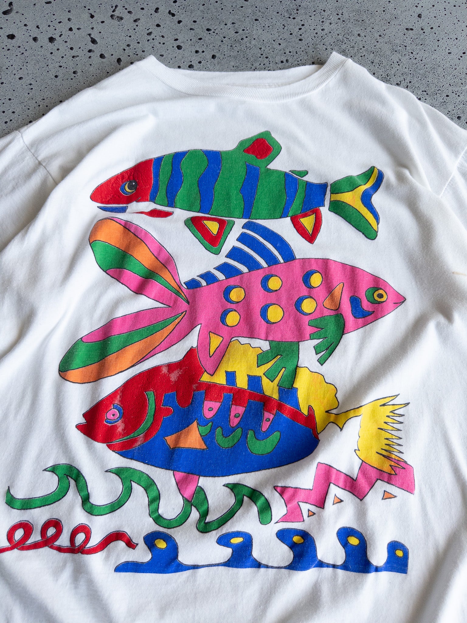 Vintage Fish Graphic Art Tee (XL)