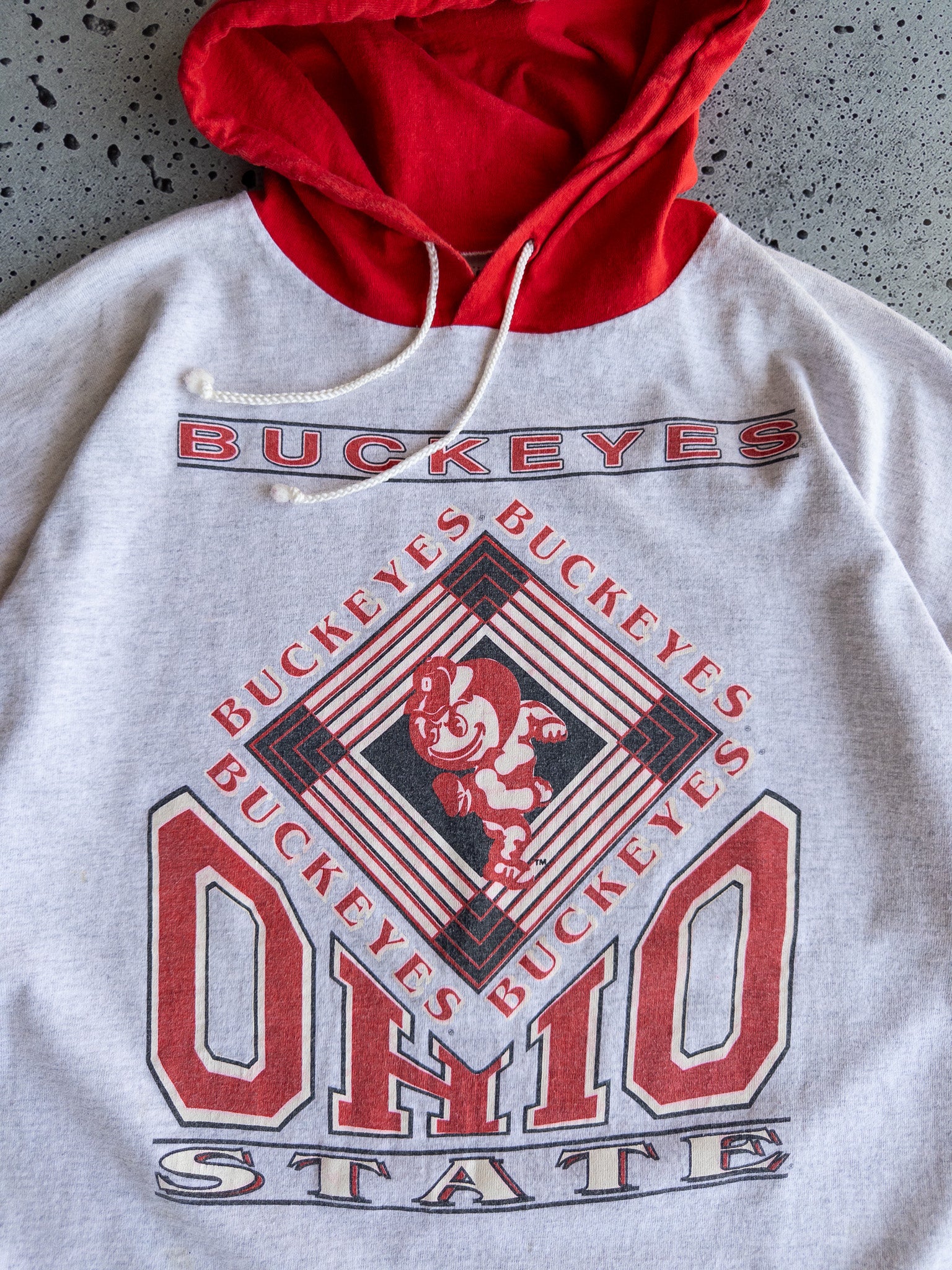 Vintage Ohio State Buckeyes Hooded Tee (XL)