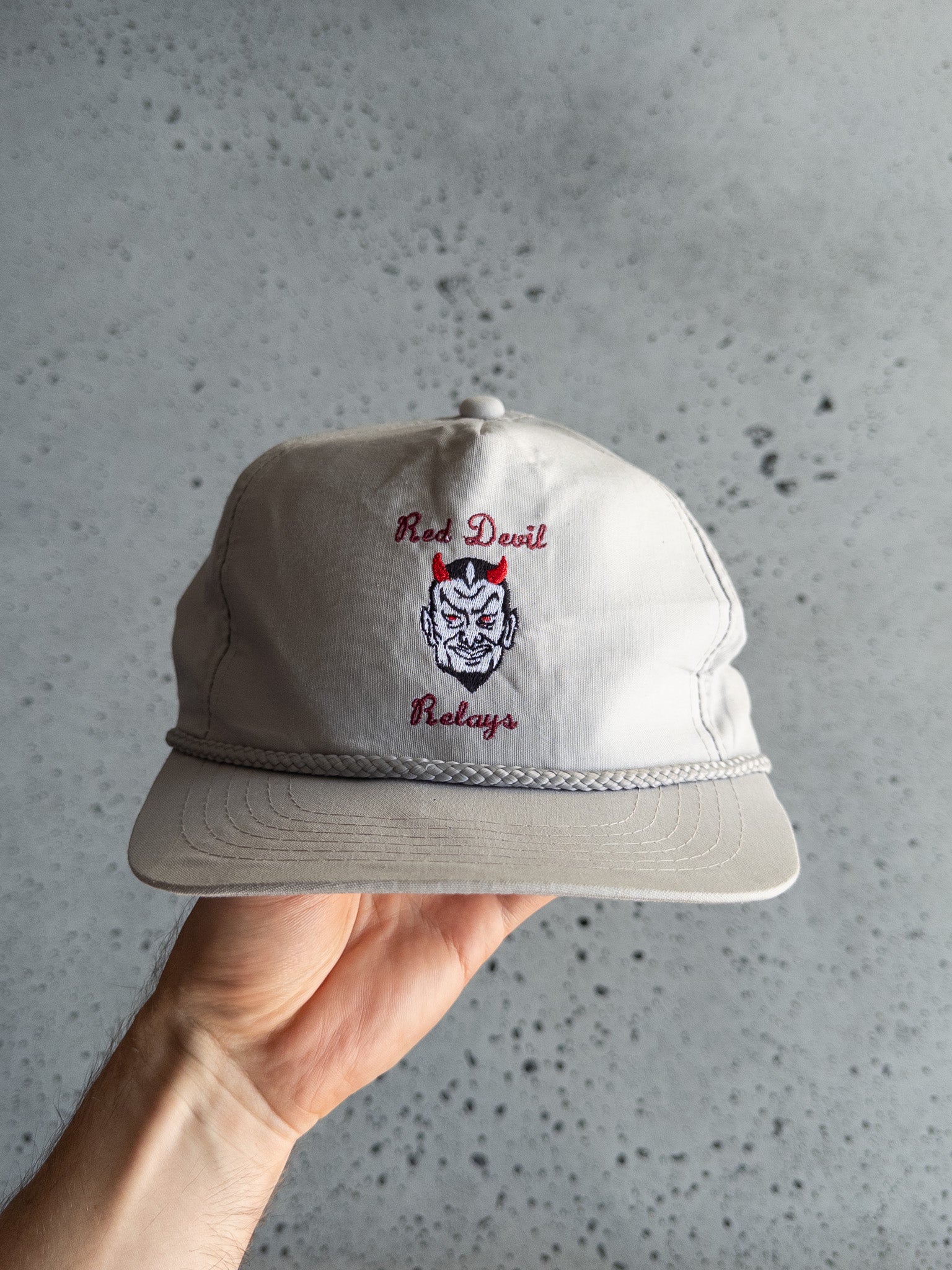 Vintage Red Devil Relays Rope Hat