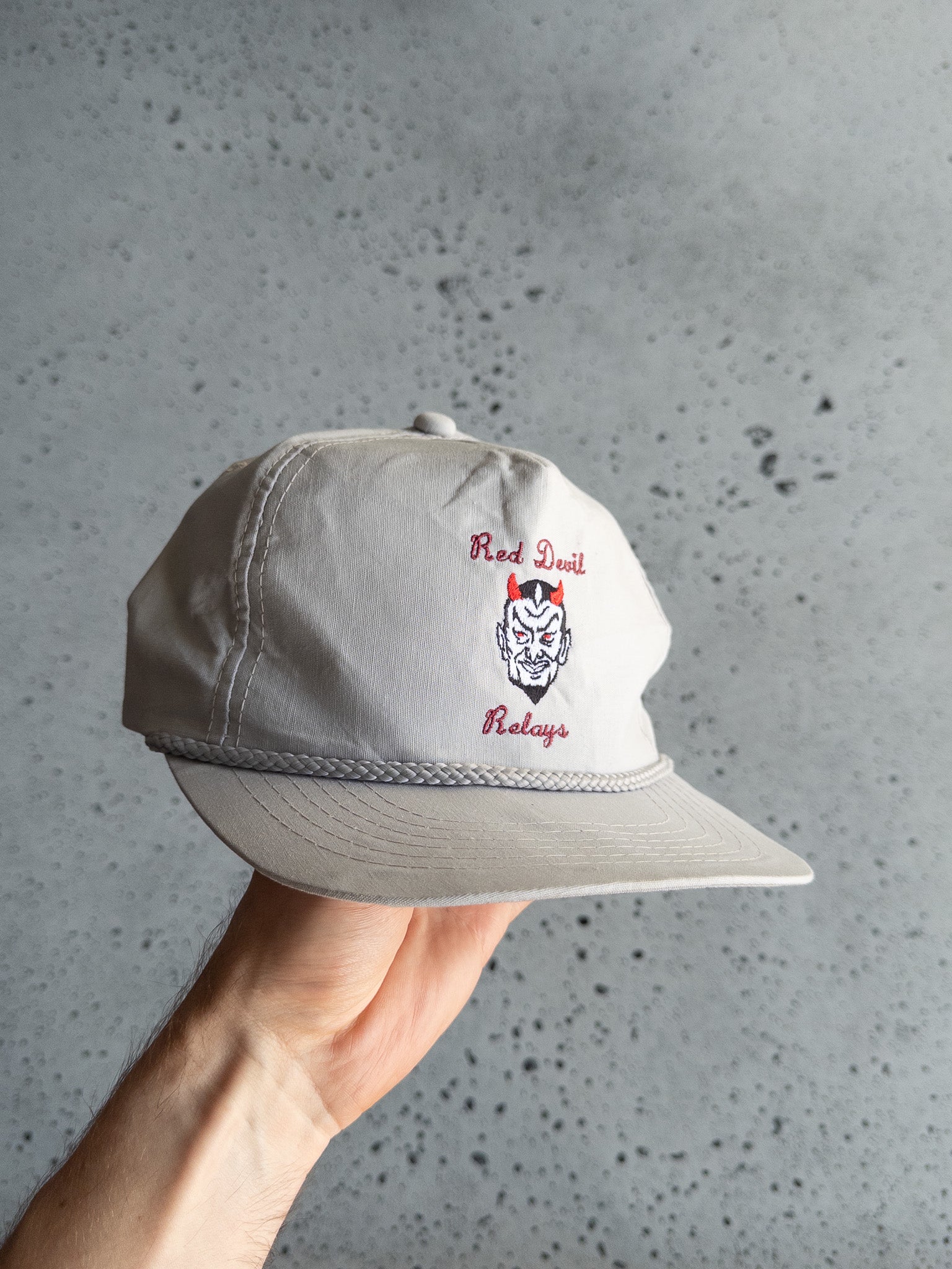 Vintage Red Devil Relays Rope Hat