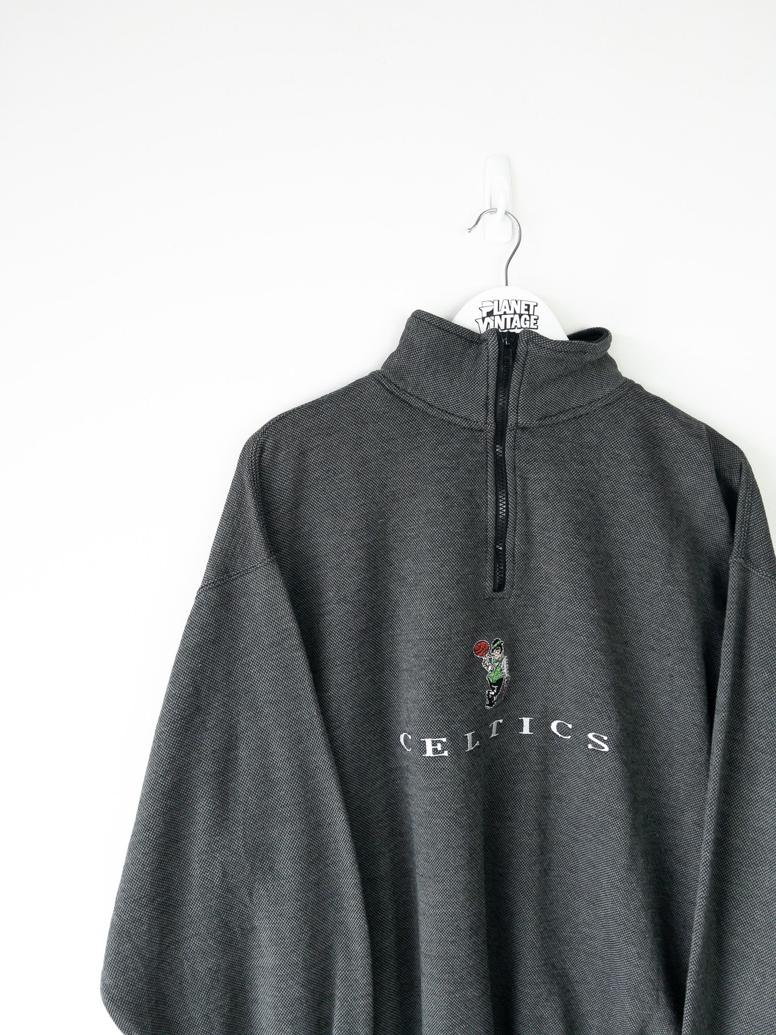 Vintage Boston Celtics Quarter Zip Sweatshirt (L)