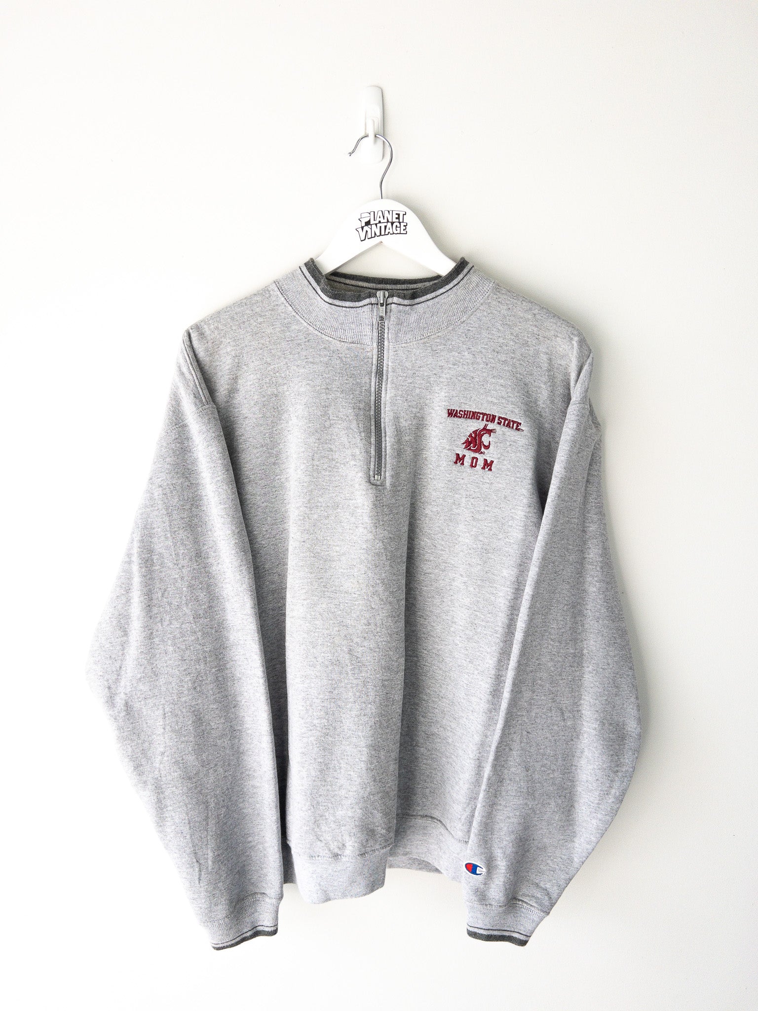 Vintage Washington State Cougars Mom Quarter Zip Sweatshirt (L)