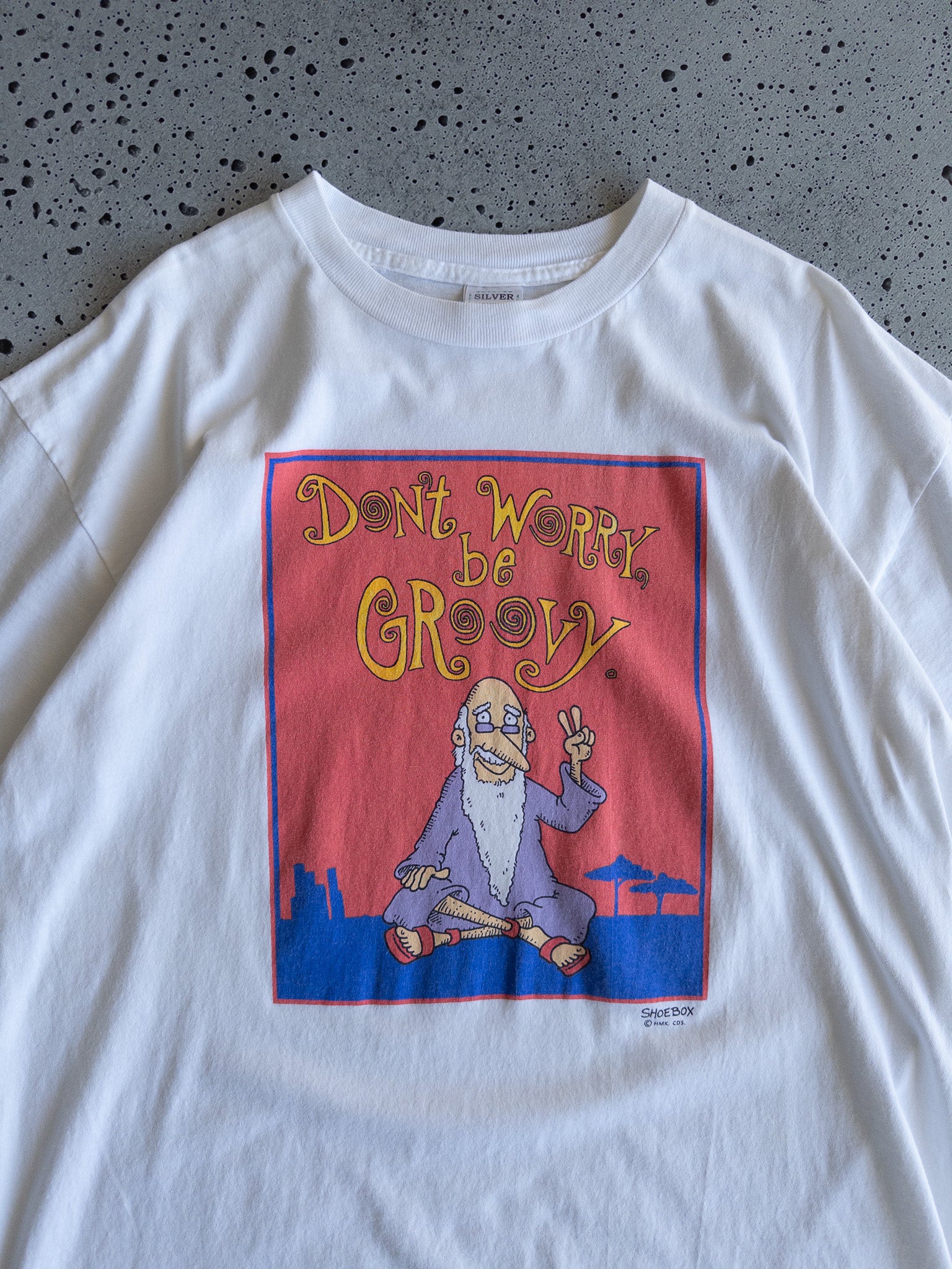 Vintage Don't Worry be Groovy Tee (XL)