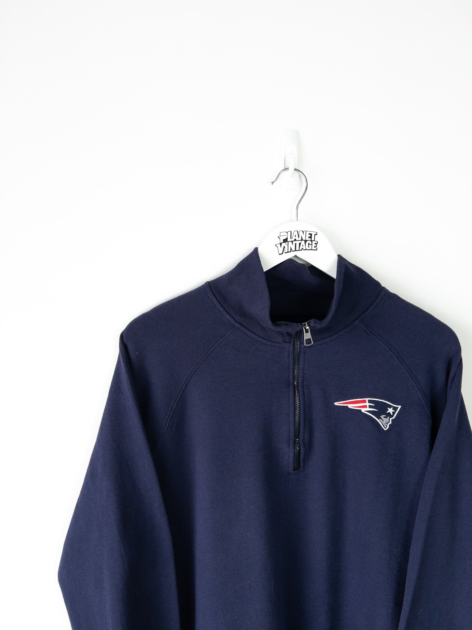 Vintage New England Patriots Quarter Zip Sweatshirt (L)
