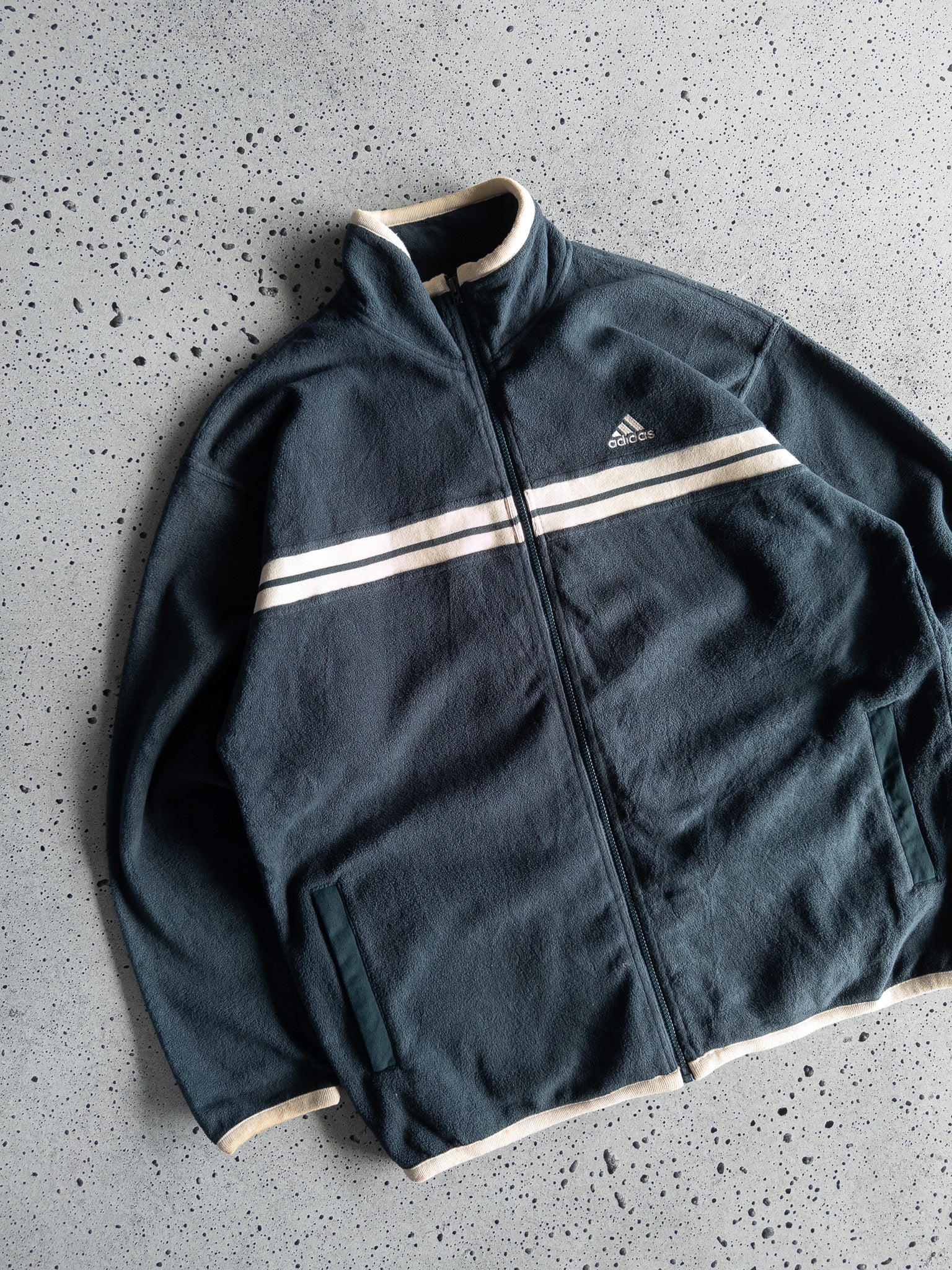 Vintage Adidas Fleece Zip Sweatshirt (XL)