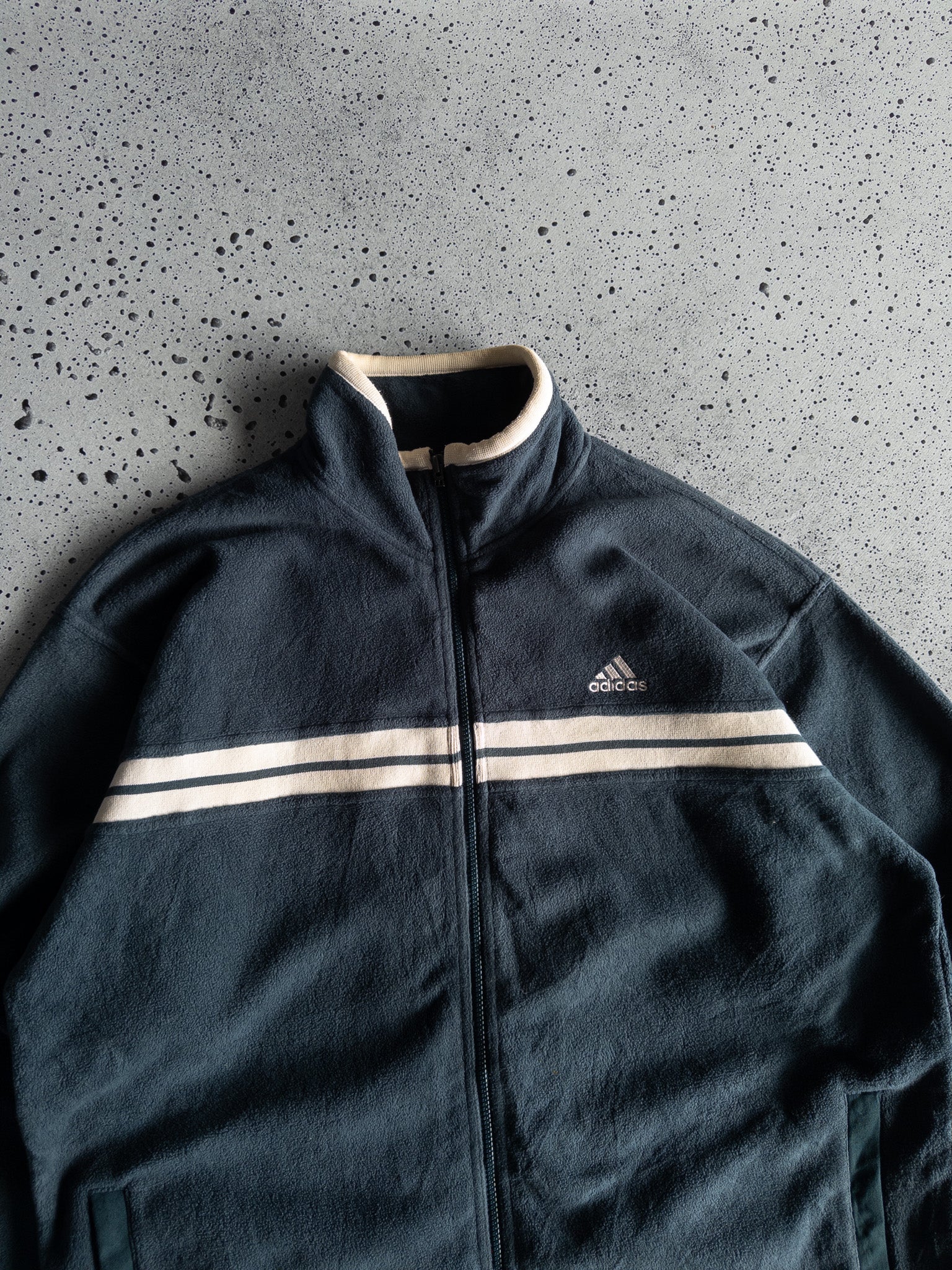 Vintage Adidas Fleece Zip Sweatshirt (XL)