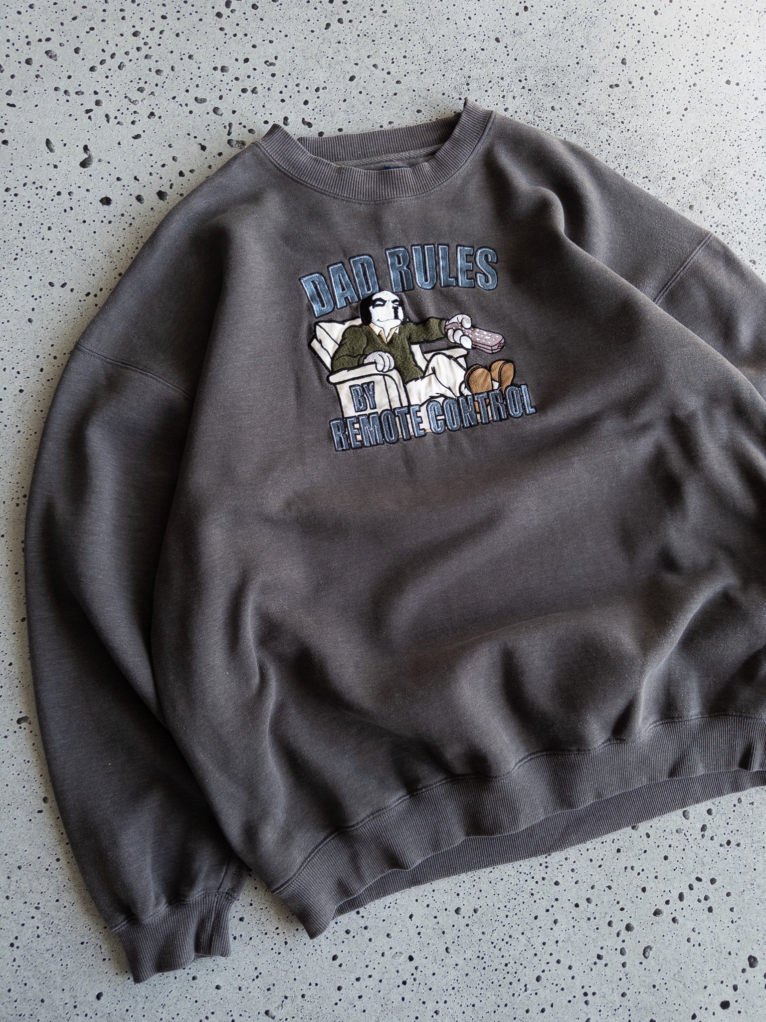 Vintage Dad Rules Remote Control Sweatshirt (XL)