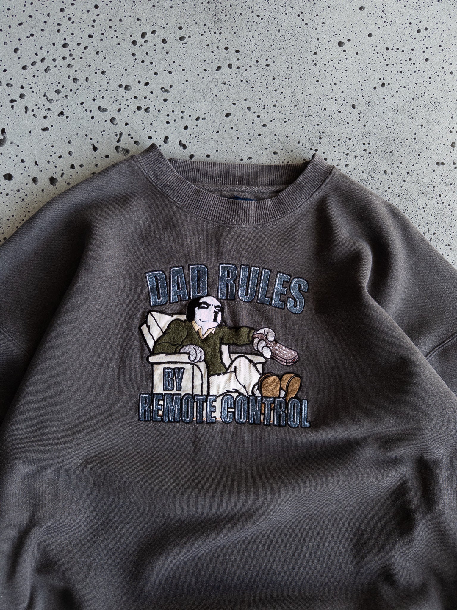 Vintage Dad Rules Remote Control Sweatshirt (XL)