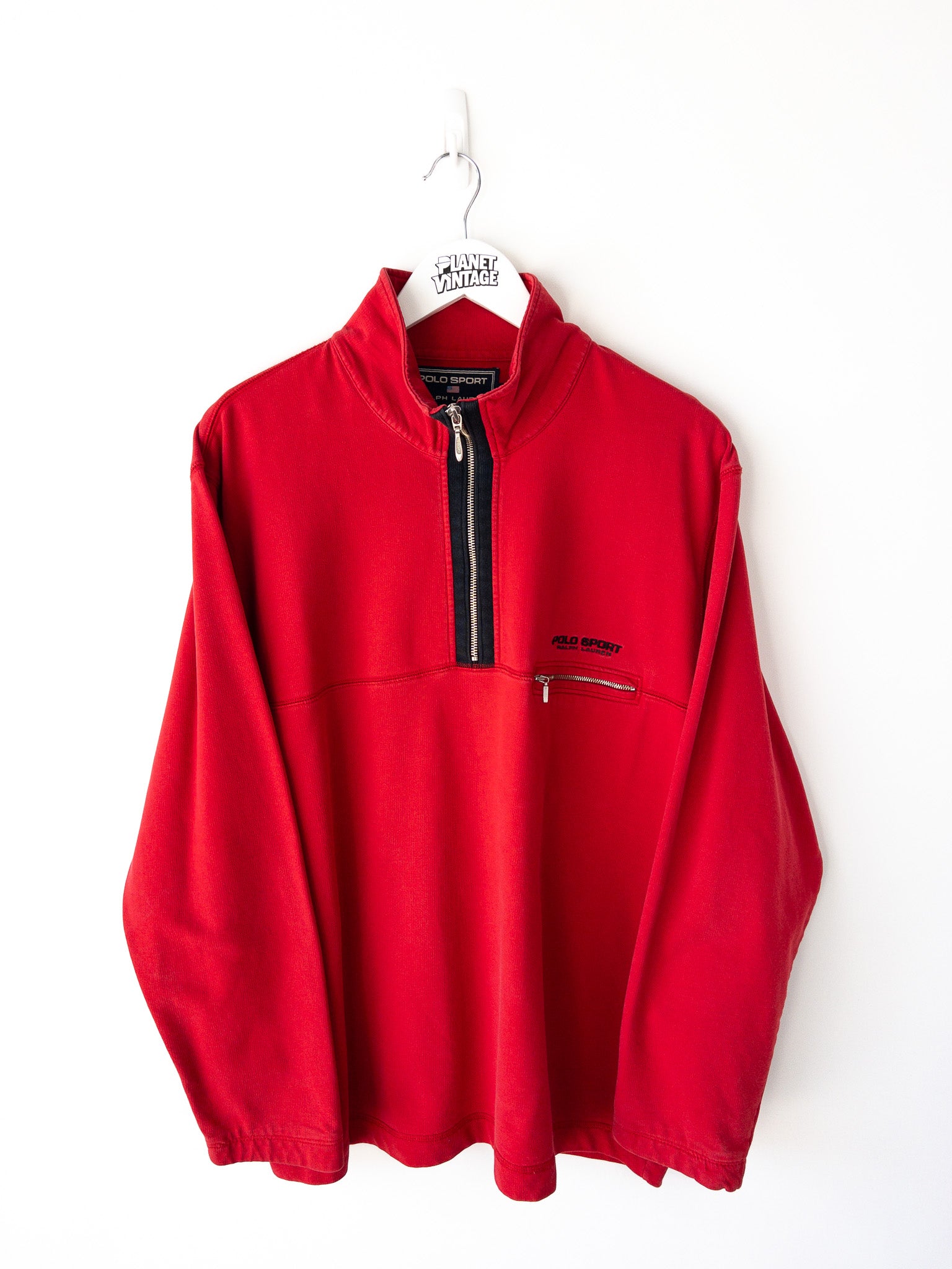 Vintage Polo Sport Ralph Lauren Quarter Zip Sweatshirt (L)