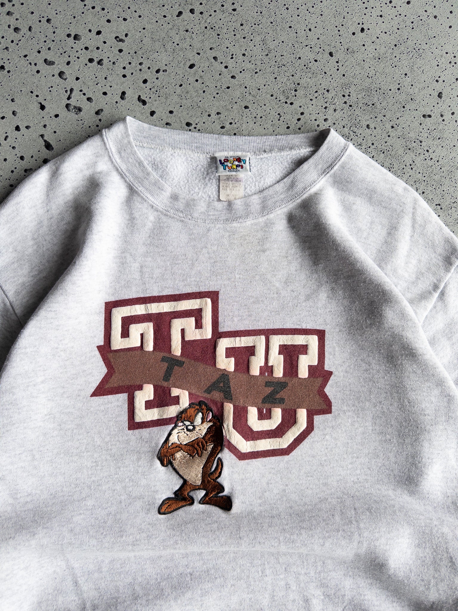 Vintage Taz 'Taz University' Sweatshirt (M)