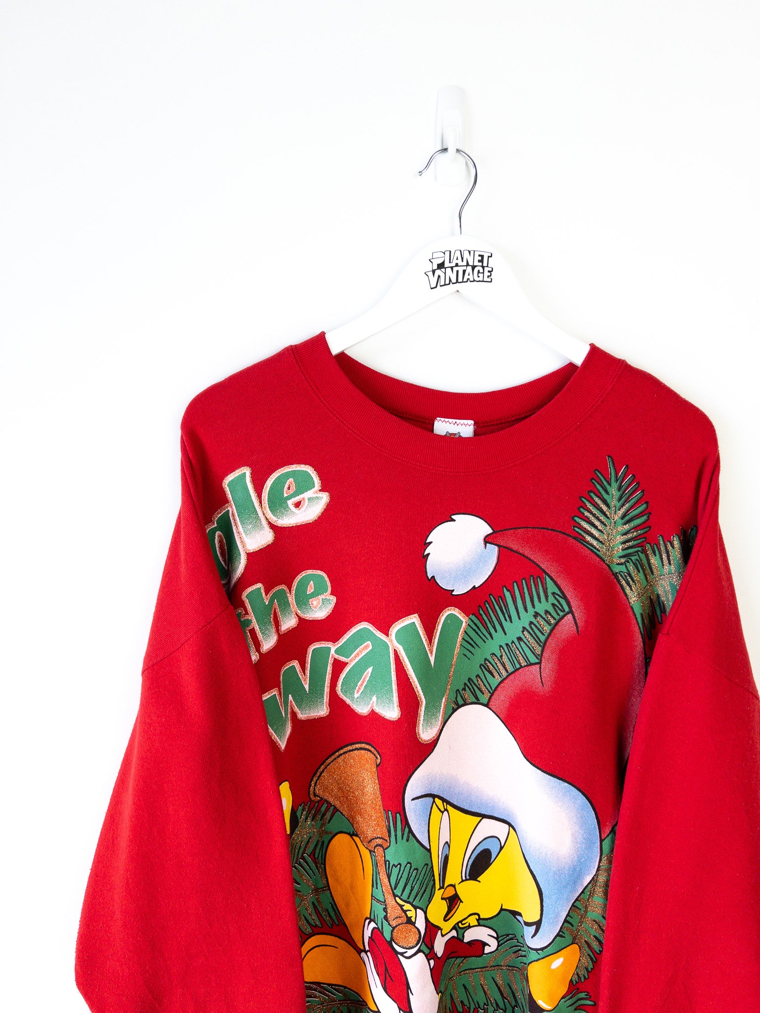 Vintage Tweety Jingle all the Way 1997 Sweatshirt (XL)