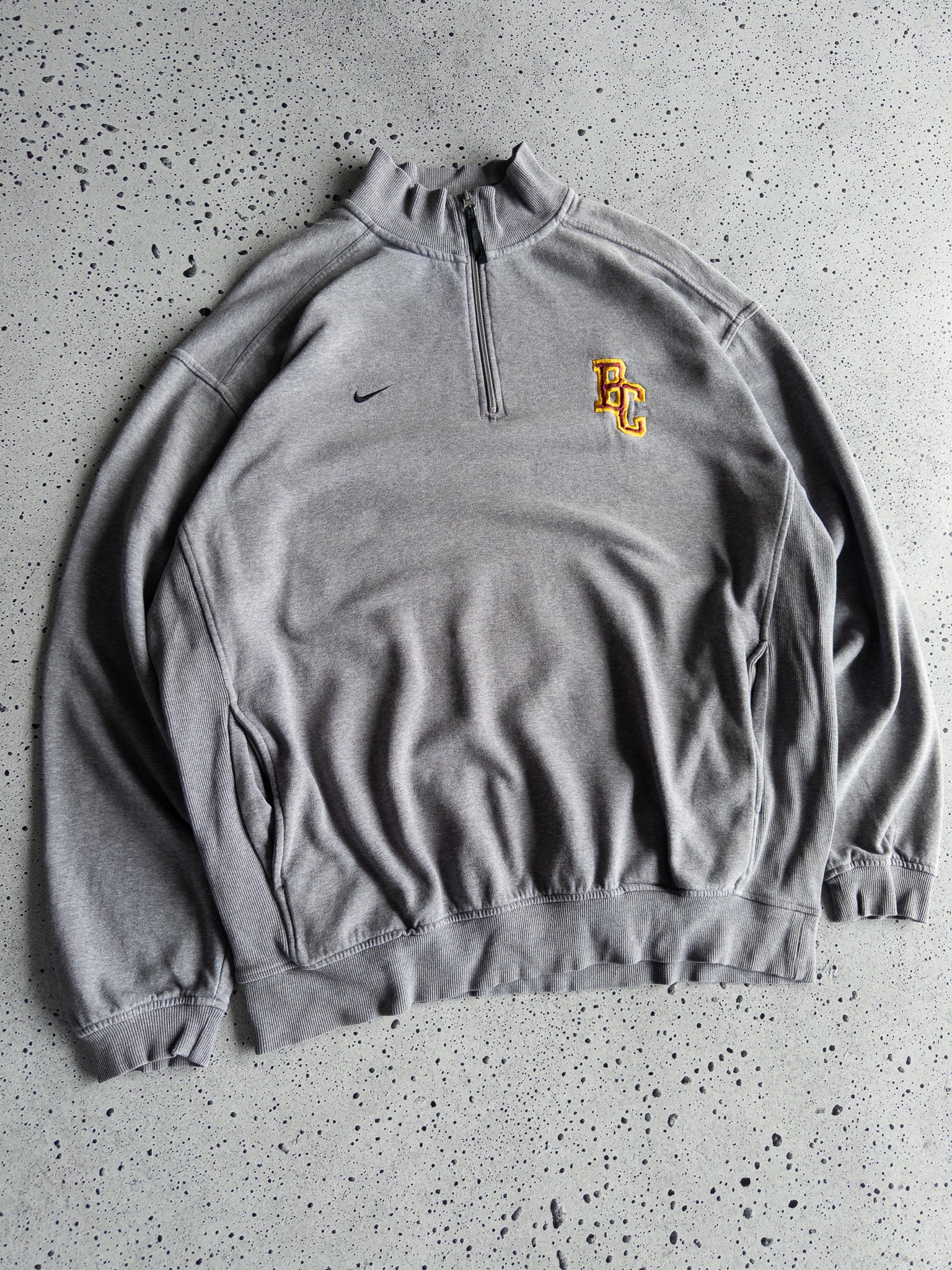 Vintage Boston College Nike Quarter Zip Sweatshirt (XXL)