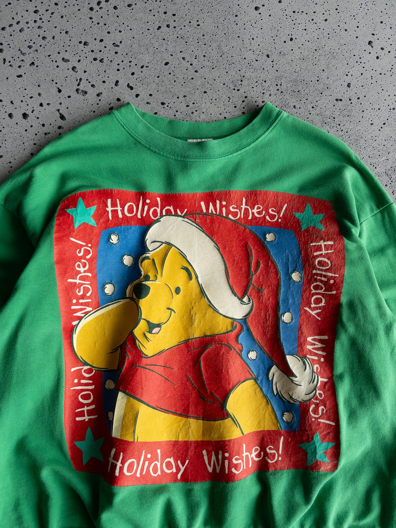 Vintage Pooh 'Holiday Wishes!' Sweatshirt (M)