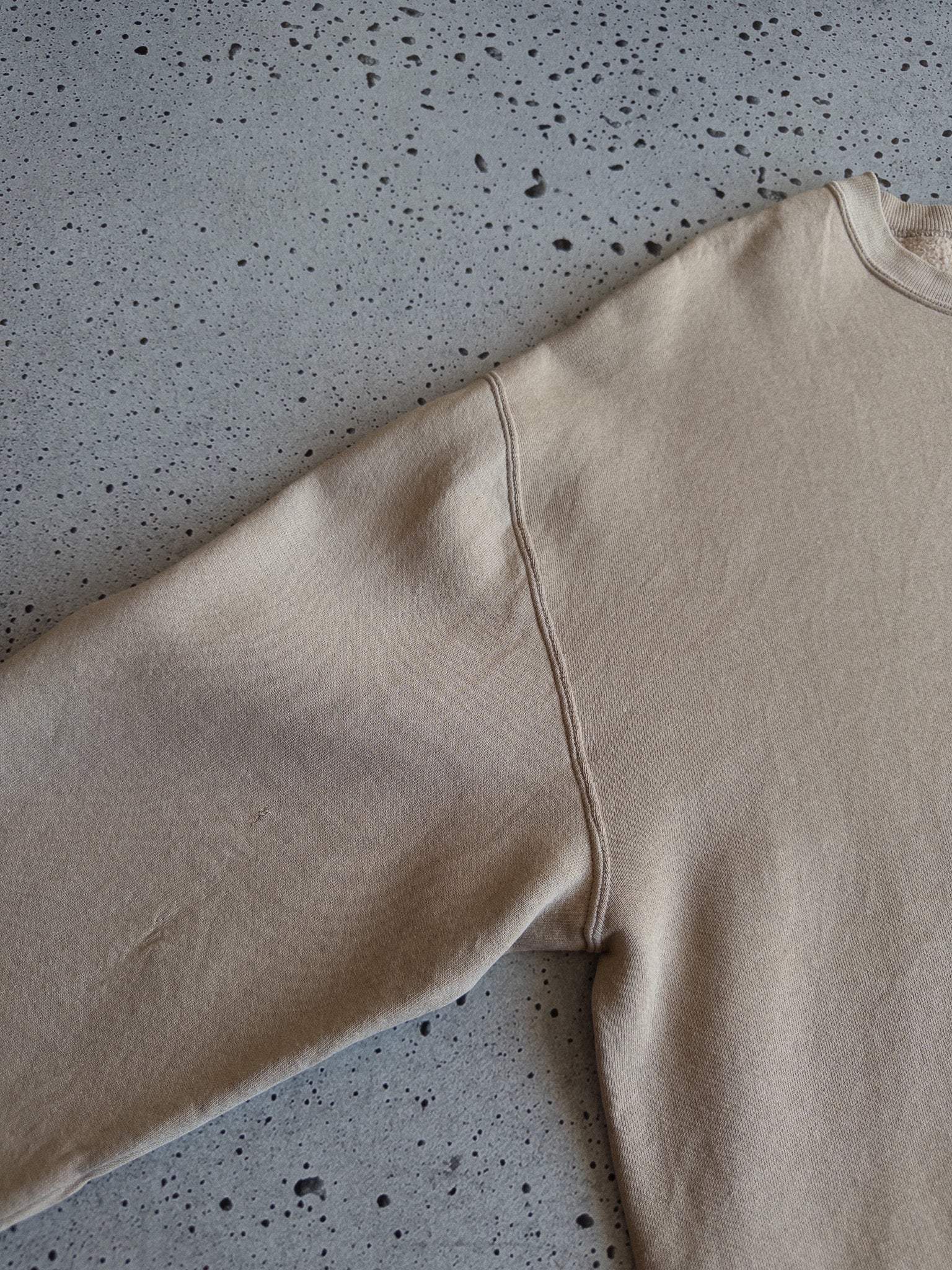 Vintage Russell Blank Beige Sweatshirt (XXL)