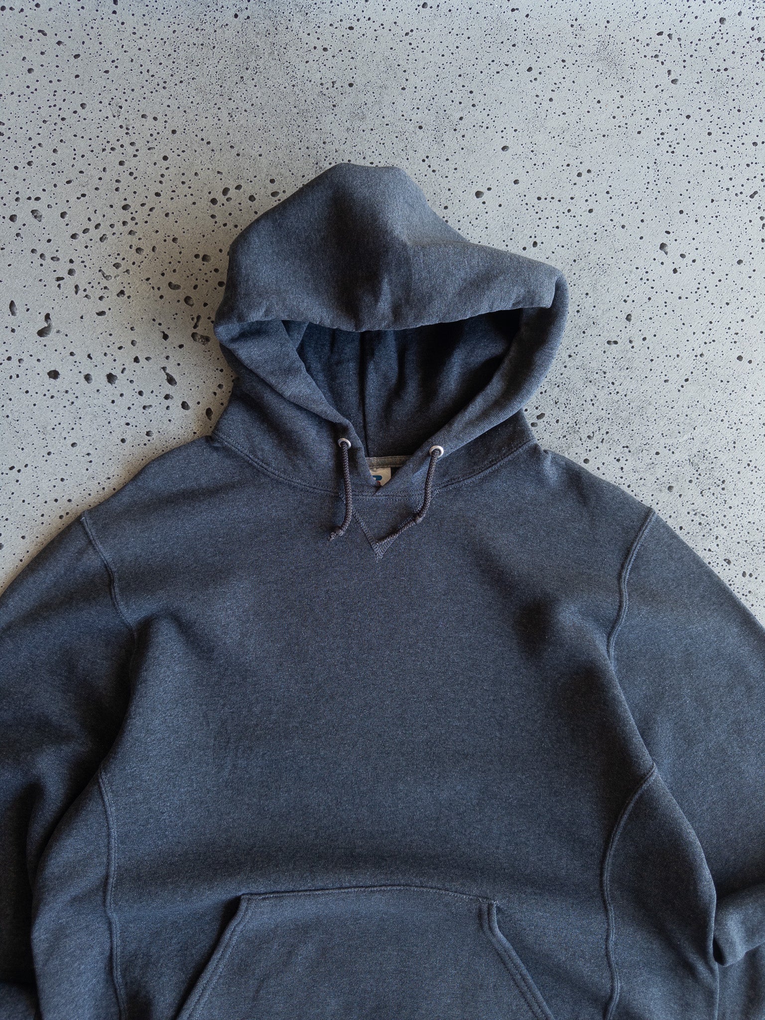 Vintage Russell Blank Dark Grey Hoodie (M)