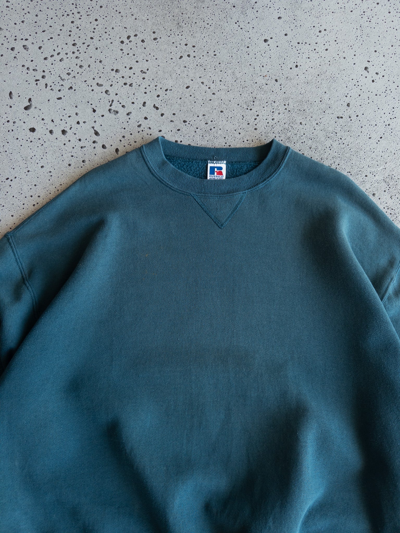 Vintage Russell Blank Teal Sweatshirt (XL)