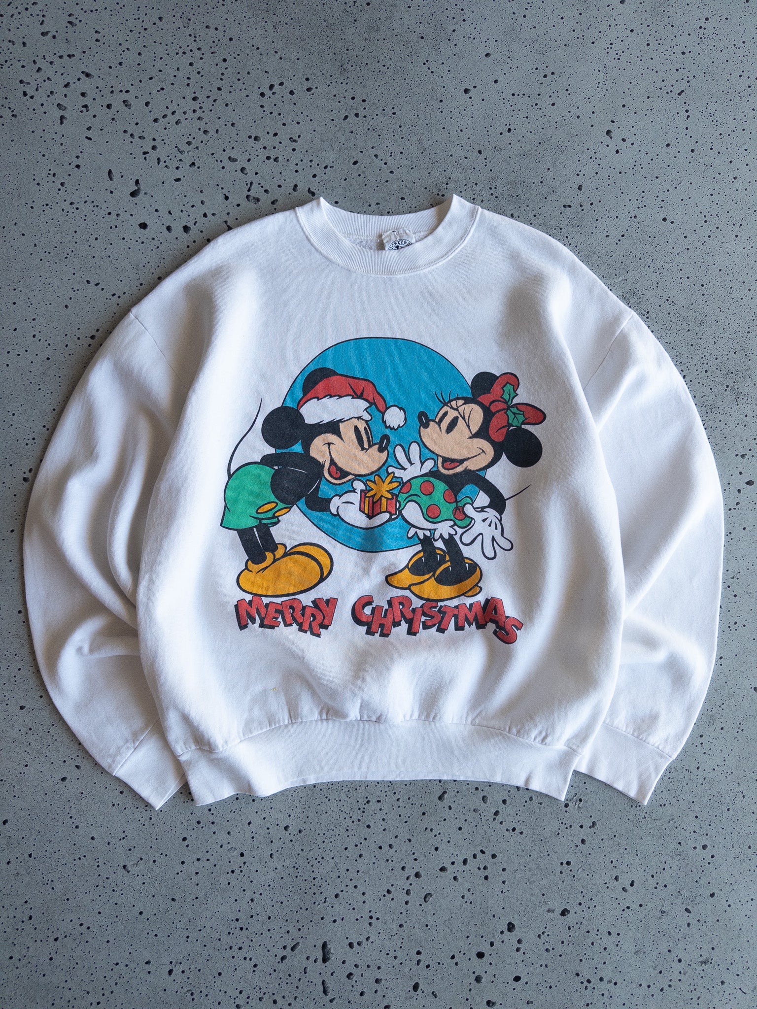 Vintage '90s Mickey & Minnie Merry Christmas Sweatshirt (M)