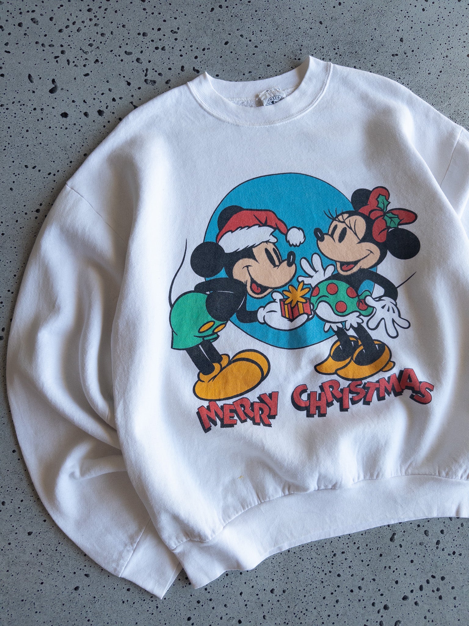 Vintage '90s Mickey & Minnie Merry Christmas Sweatshirt (M)