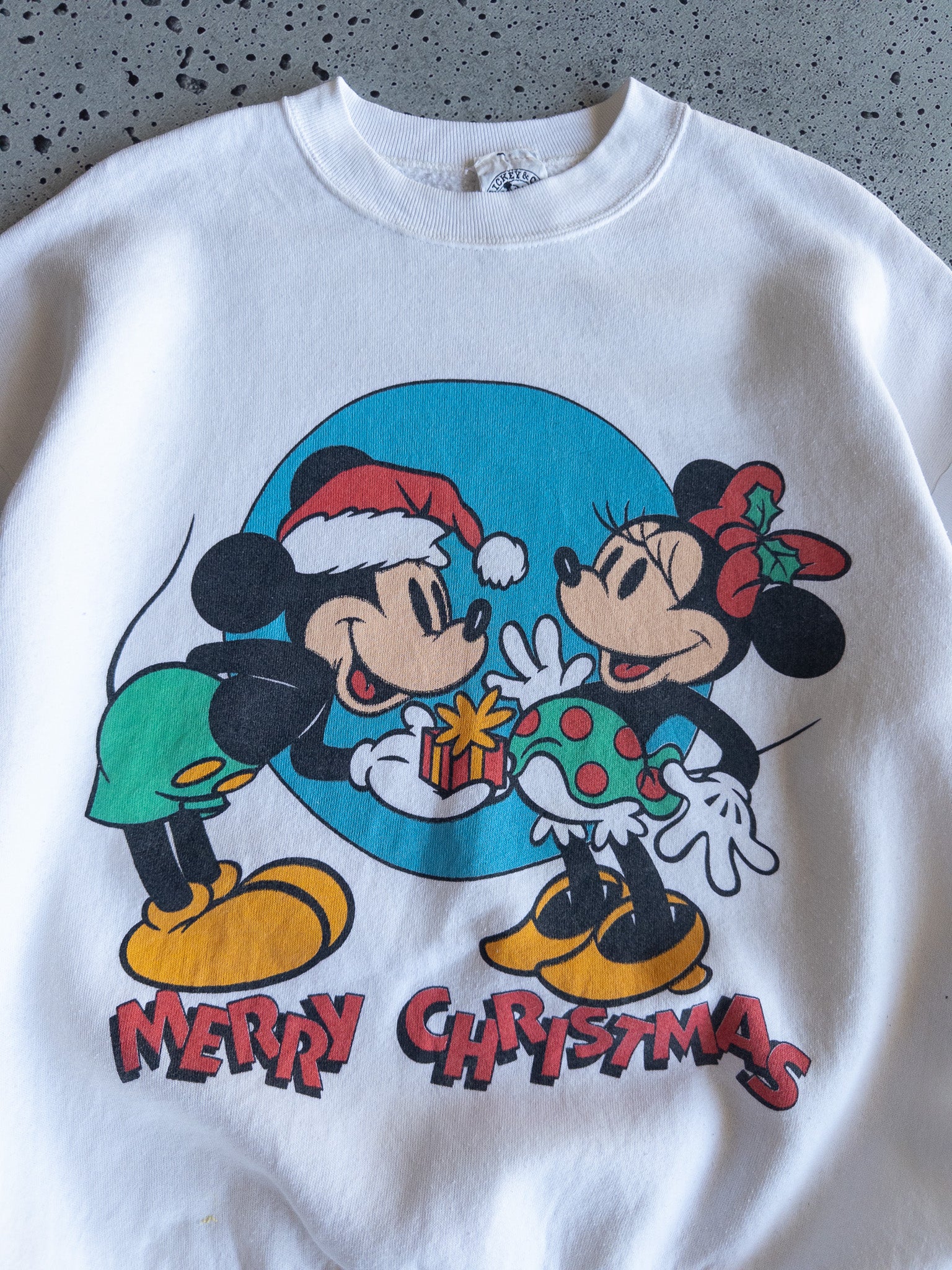 Vintage '90s Mickey & Minnie Merry Christmas Sweatshirt (M)