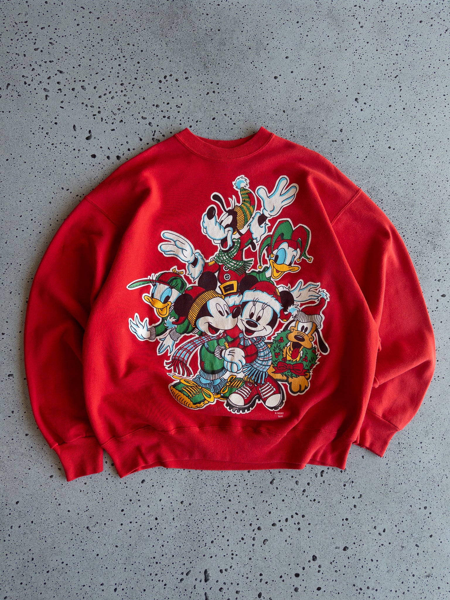 Vintage '80s Mickey & Friends Christmas Sweatshirt (L)