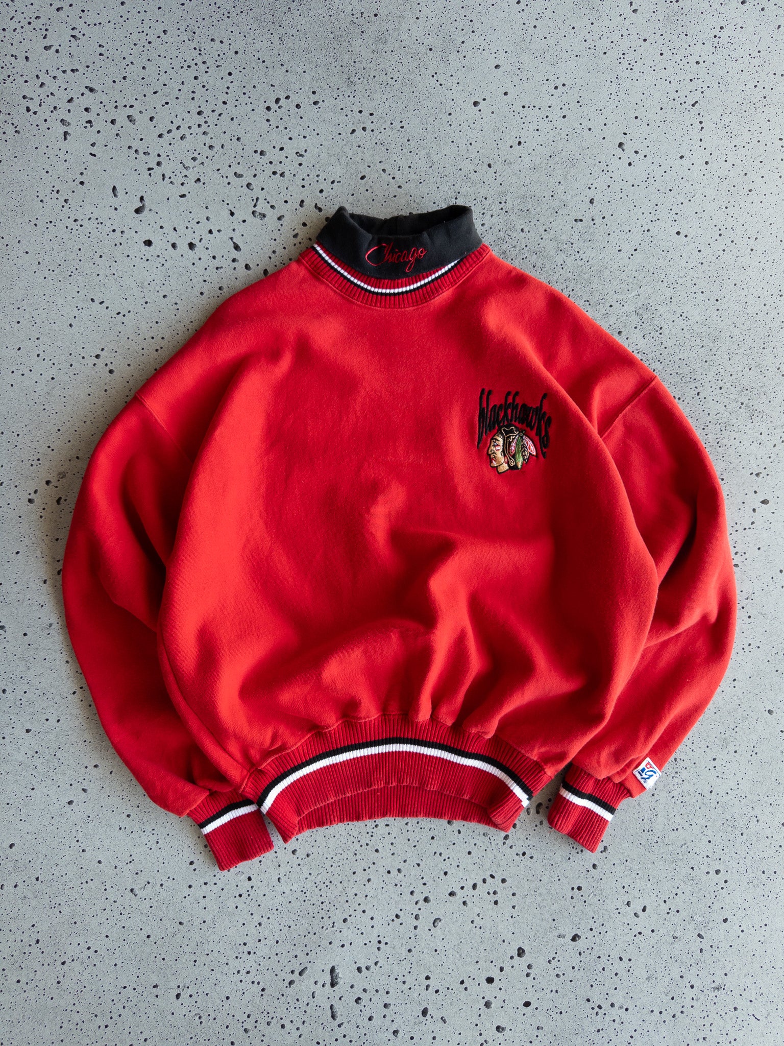 Vintage Chicago Blackhawks Turtleneck Sweatshirt (L)