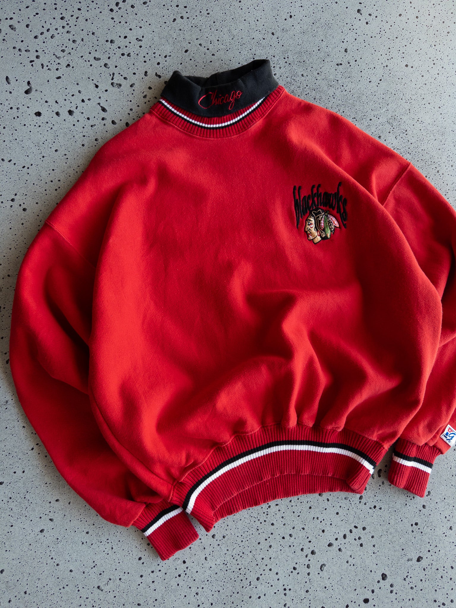 Vintage Chicago Blackhawks Turtleneck Sweatshirt (L)