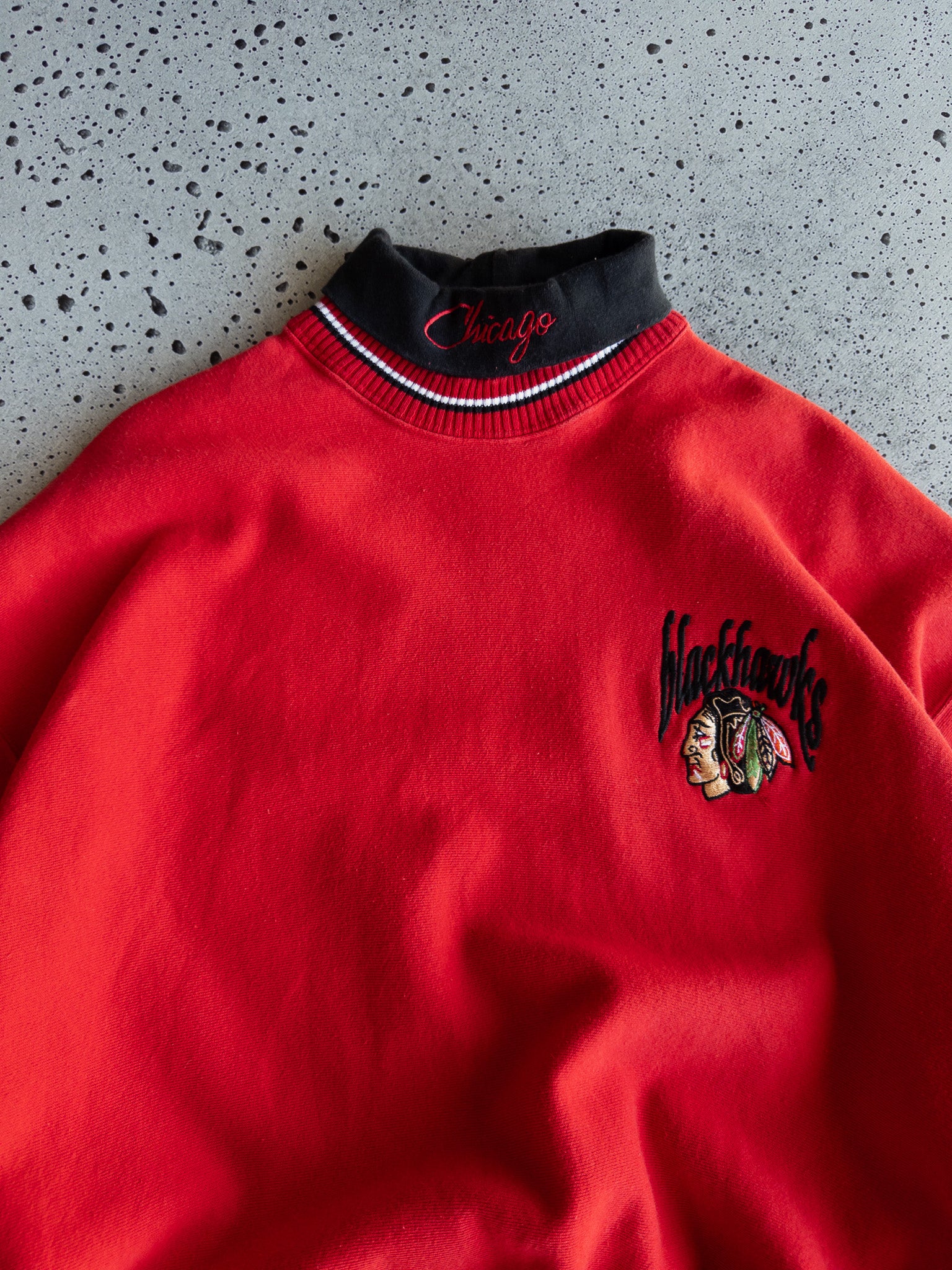 Vintage Chicago Blackhawks Turtleneck Sweatshirt (L)