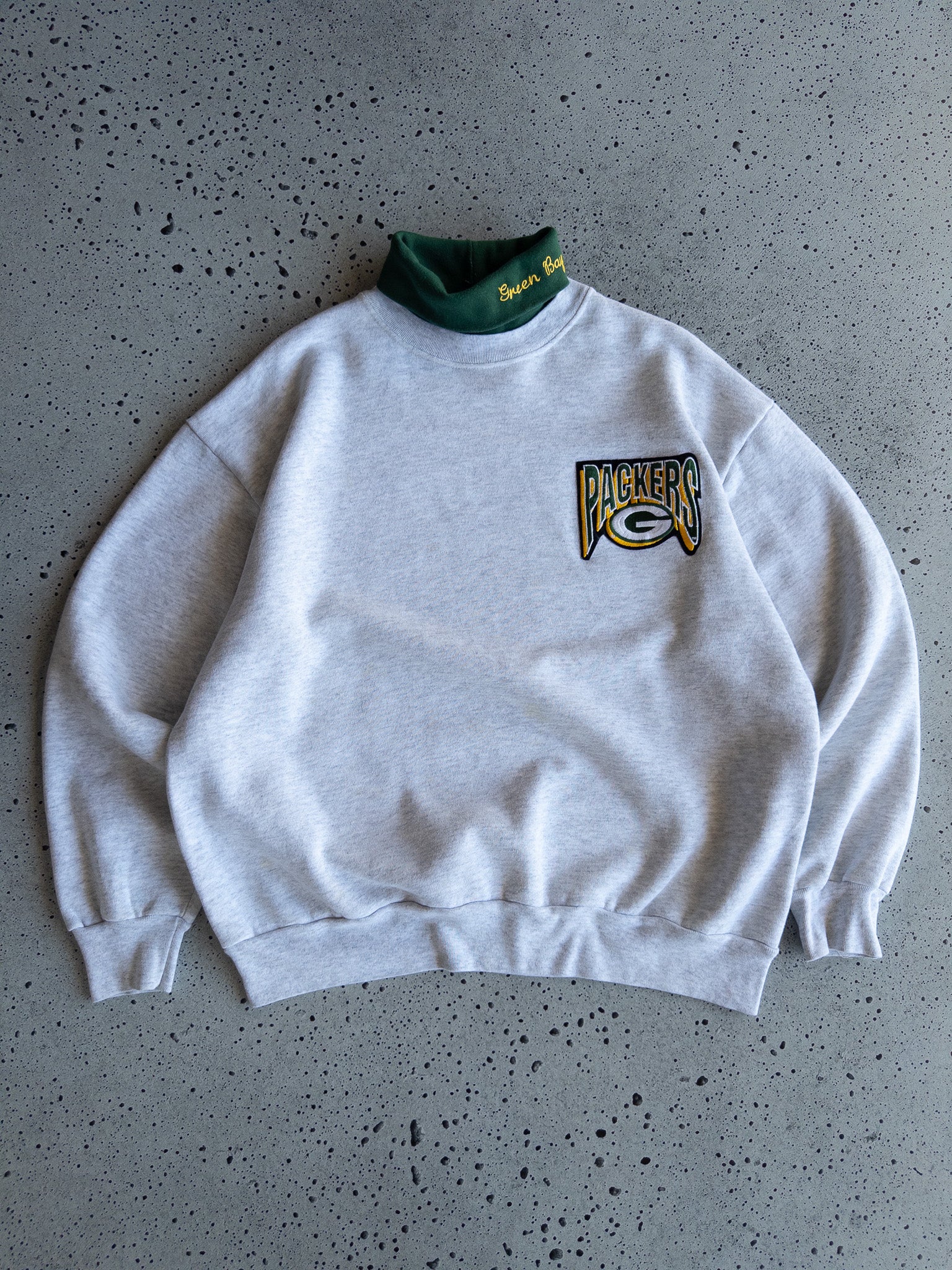 Vintage Green Bay Packers Turtleneck Sweatshirt (L)