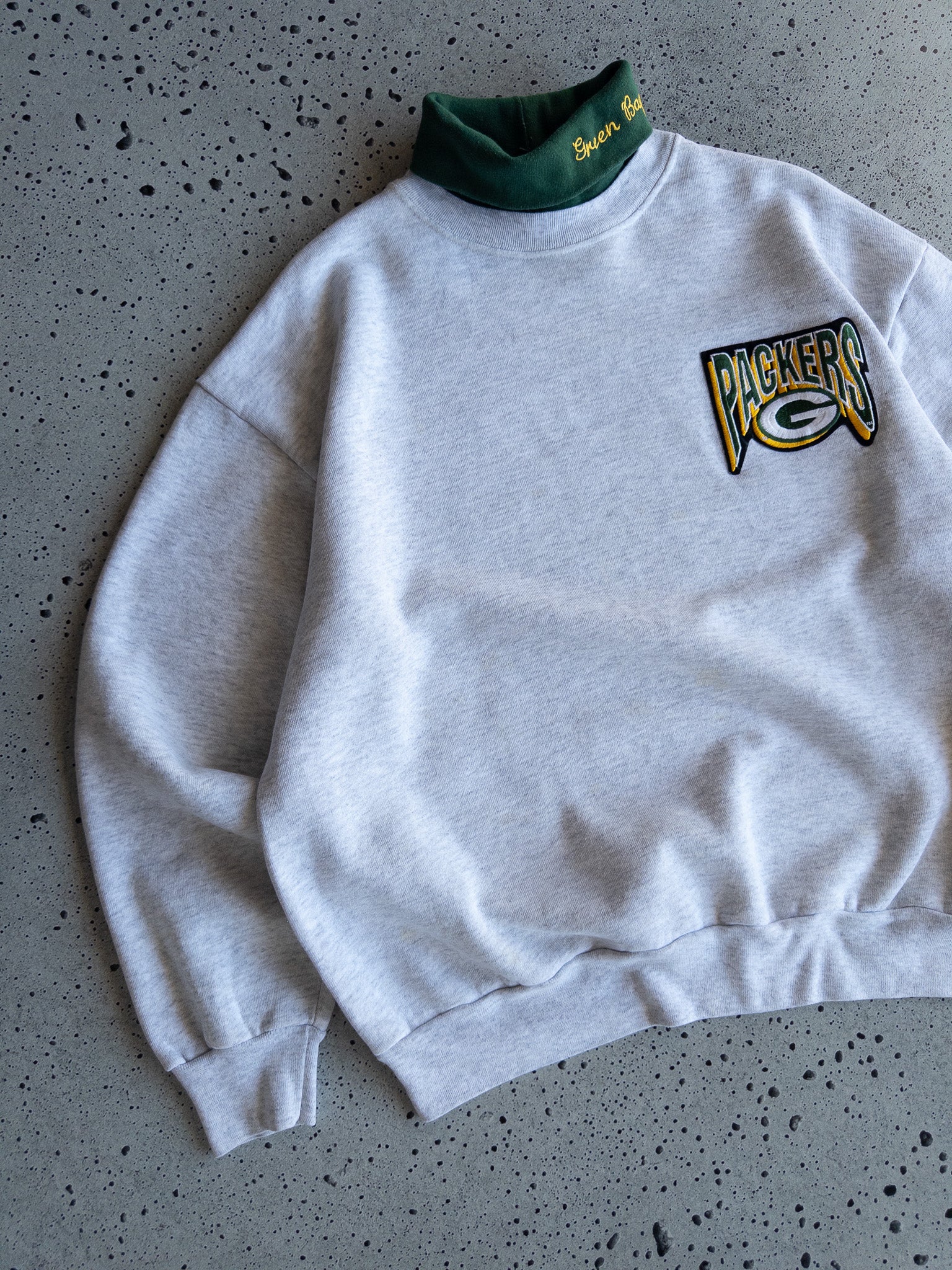 Vintage Green Bay Packers Turtleneck Sweatshirt (L)