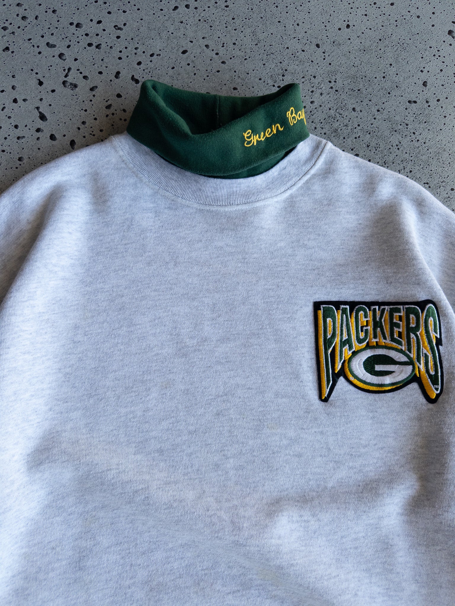 Vintage Green Bay Packers Turtleneck Sweatshirt (L)