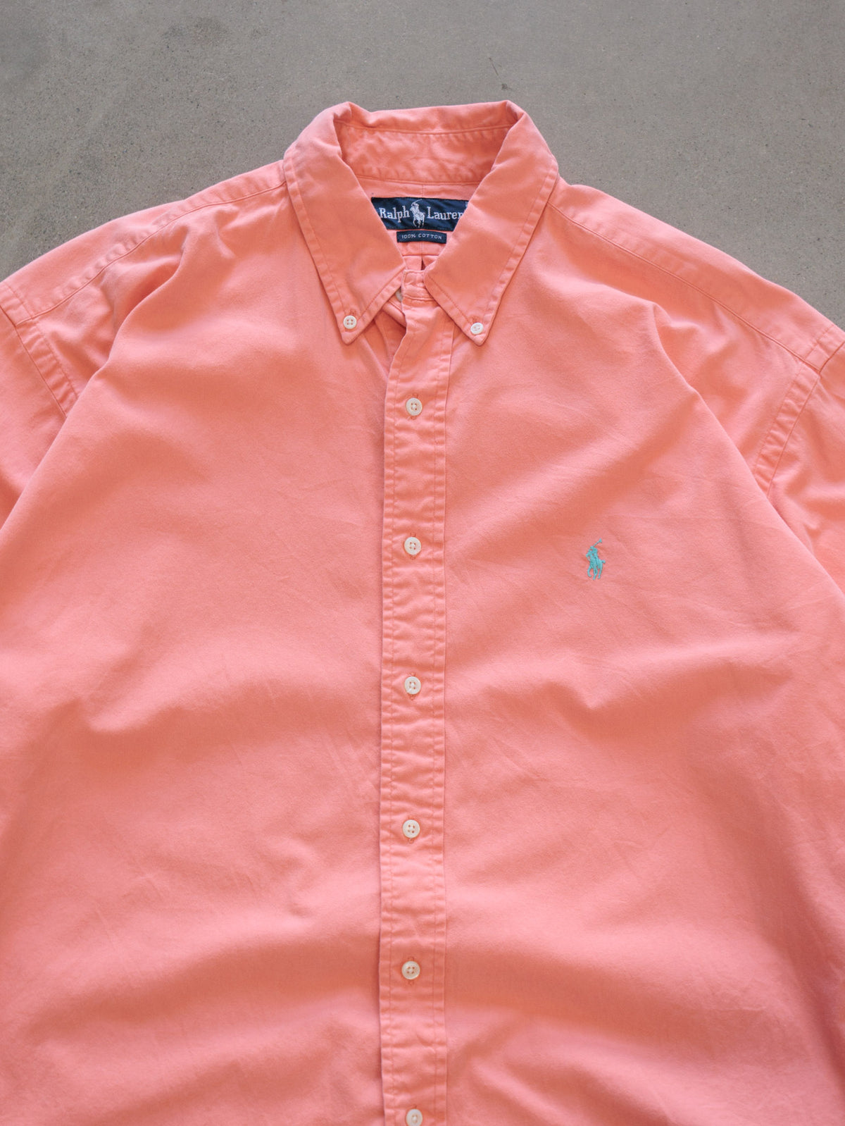 Vintage Orange Ralph Lauren Shirt (XL)