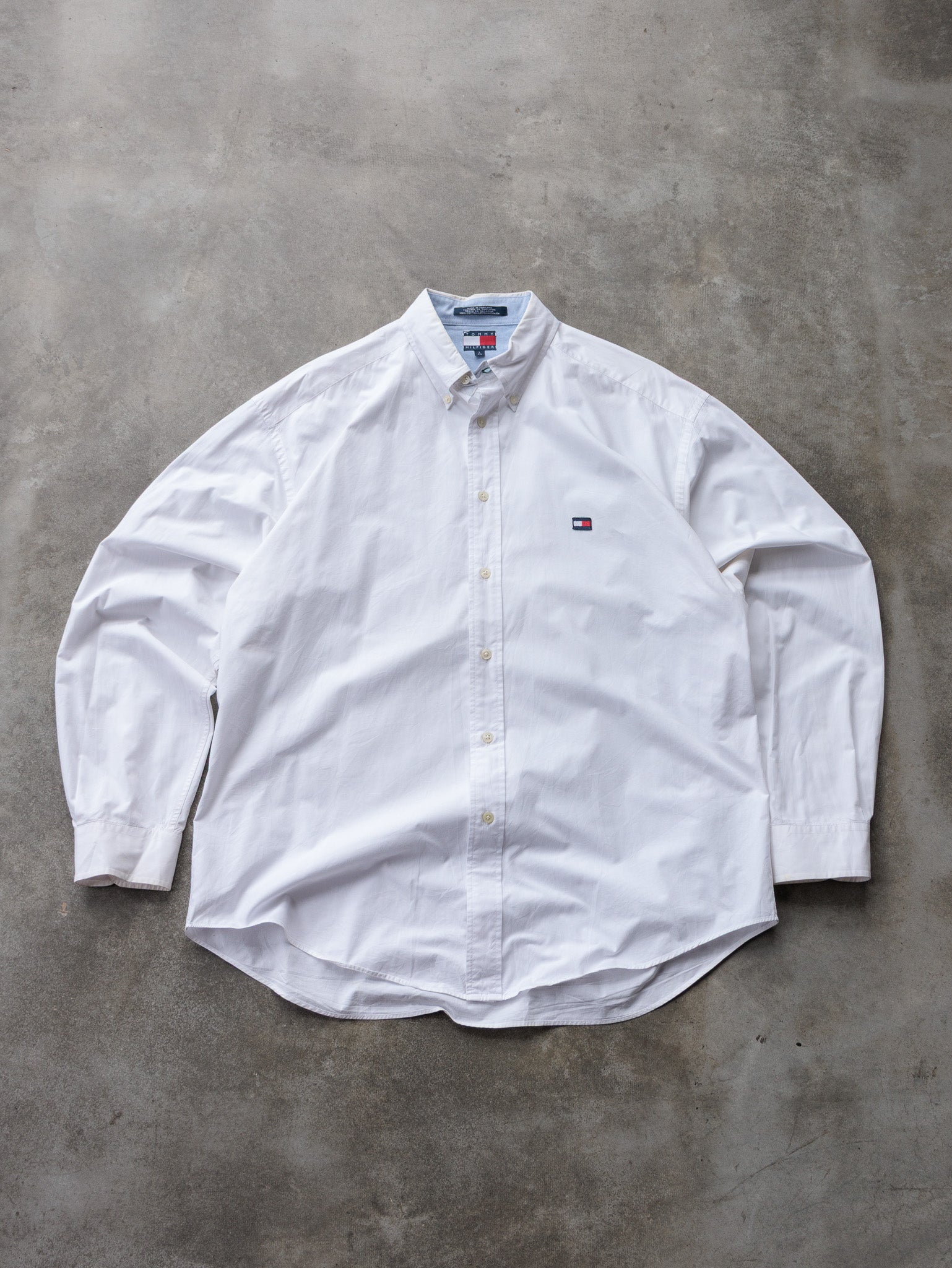 Vintage 00s White Tommy Hilfiger Shirt (L)