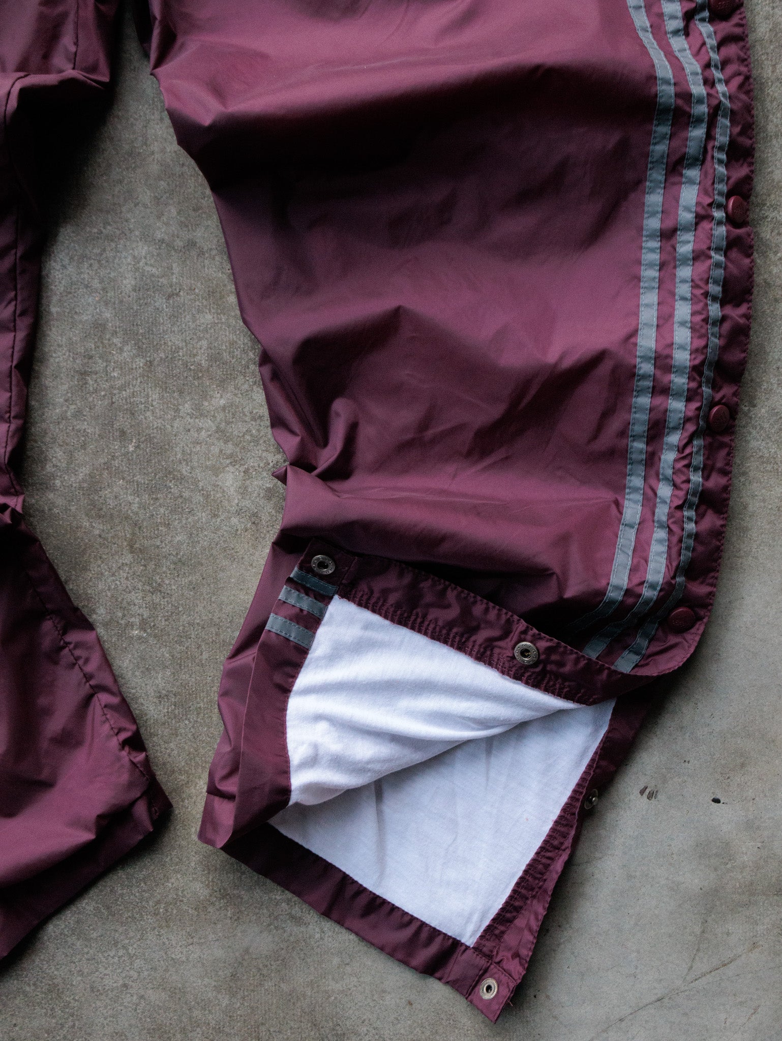 Vintage 90s Burgundy Adidas Track Pants (L)
